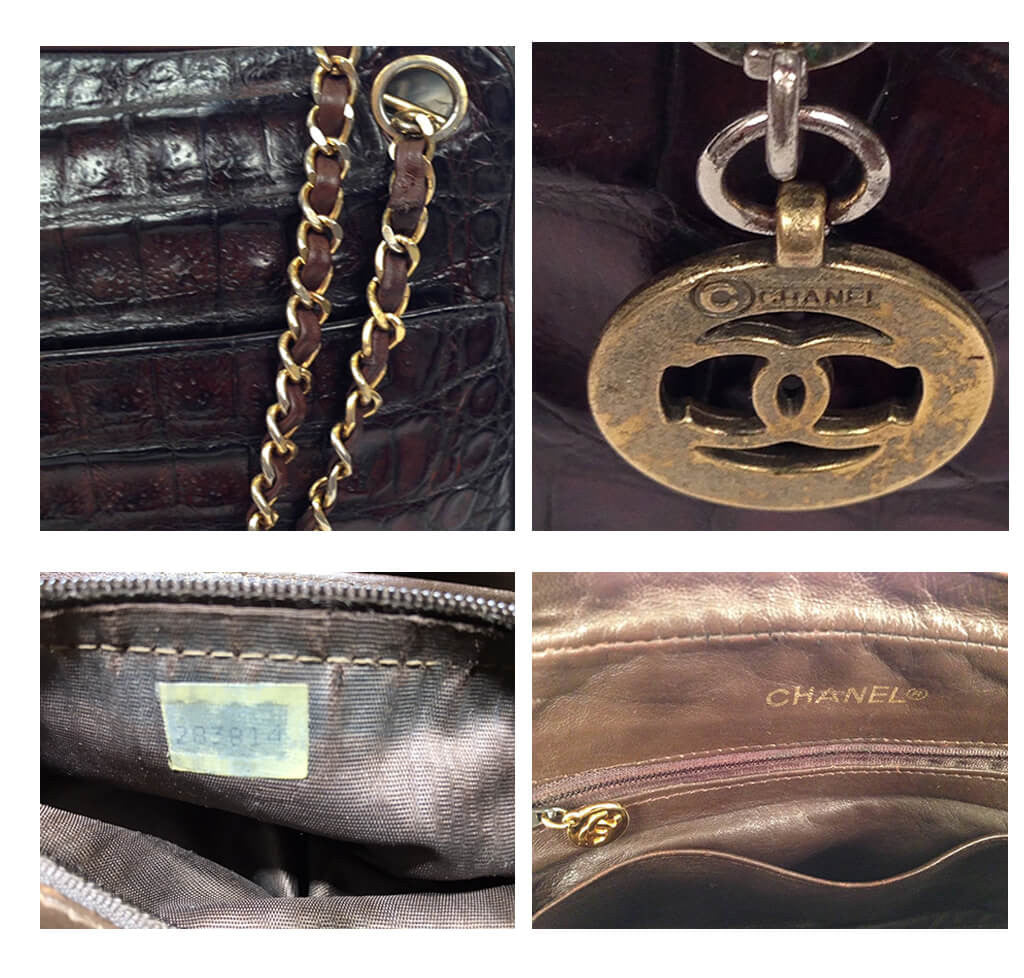 Chanel Vintage Tote Bag Brown Alligator GHW、mySite、garminoutage.com
