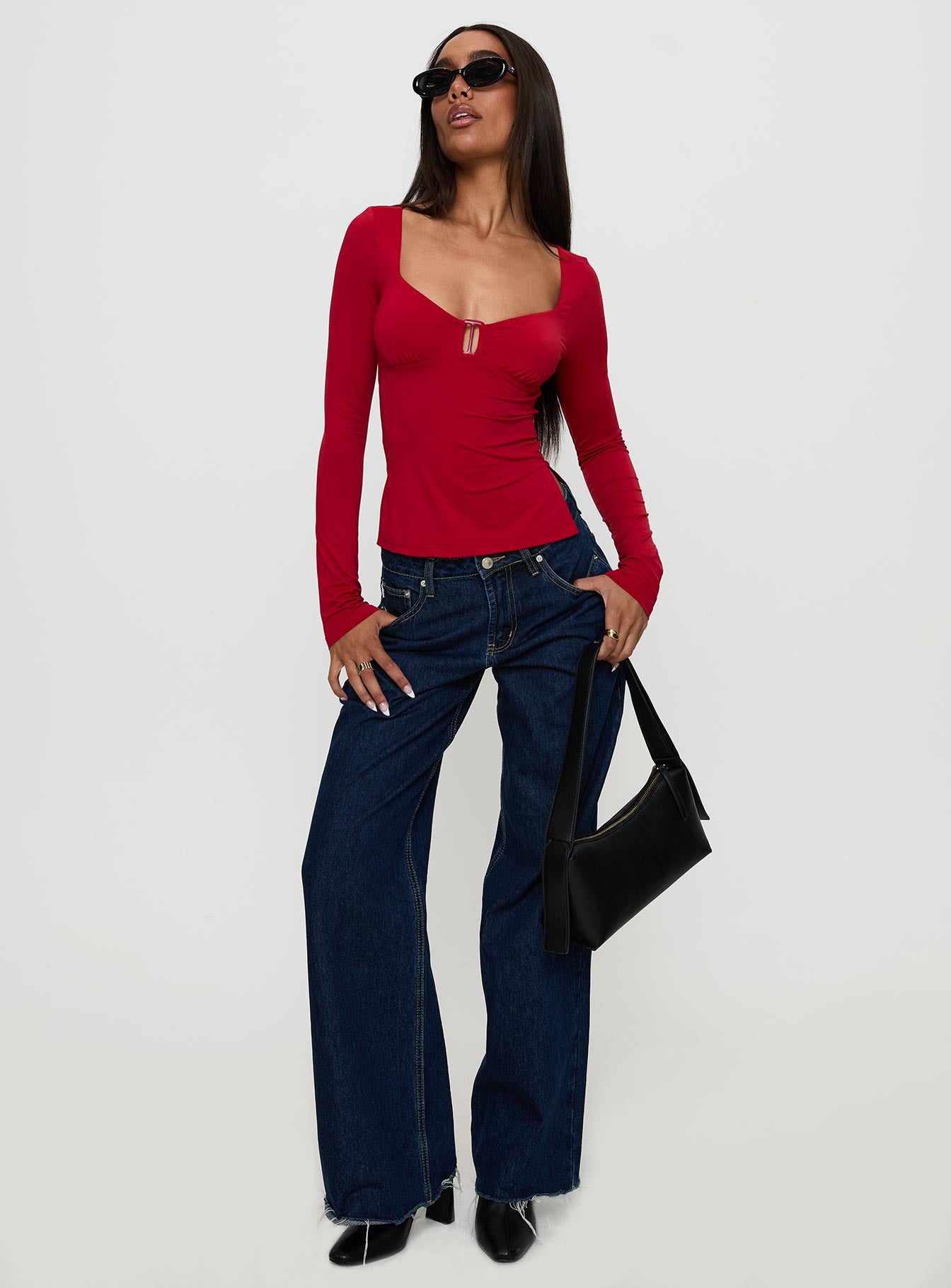 Keane Long Sleeve Top Red、mySite、solidvoid