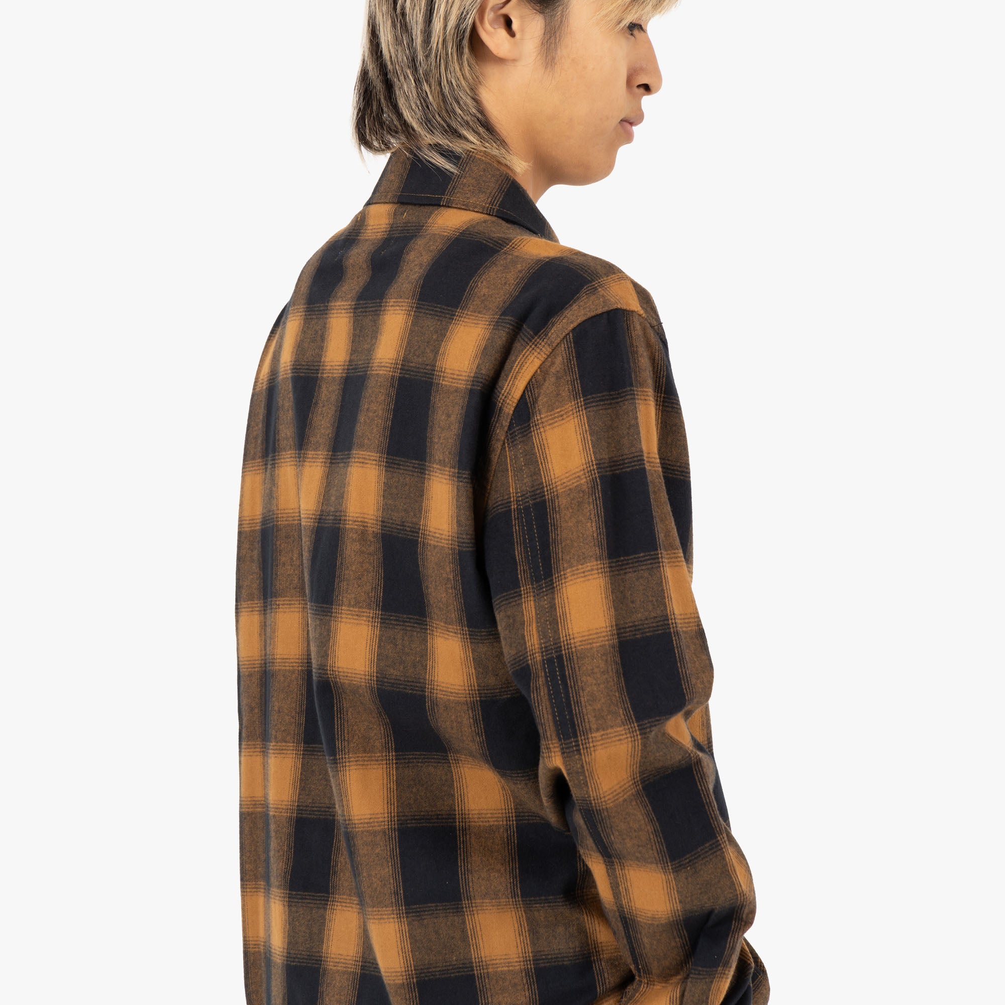  Awake NY Brushed Flannel Shirt Jacket Orange / Multi、mySite、merchandisen