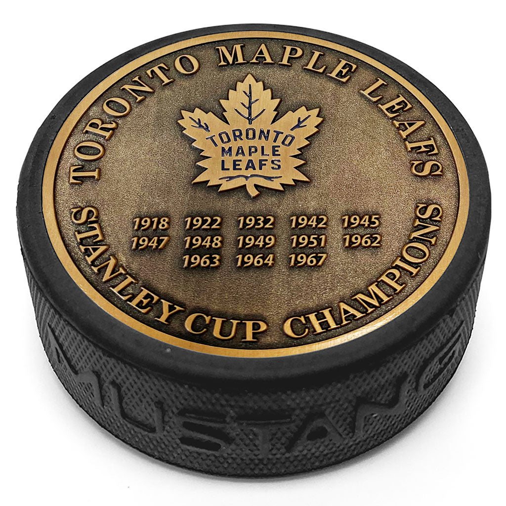 Toronto Maple Leafs Puck | Stanley Cup Years Gold Medallion、mySite、neckold