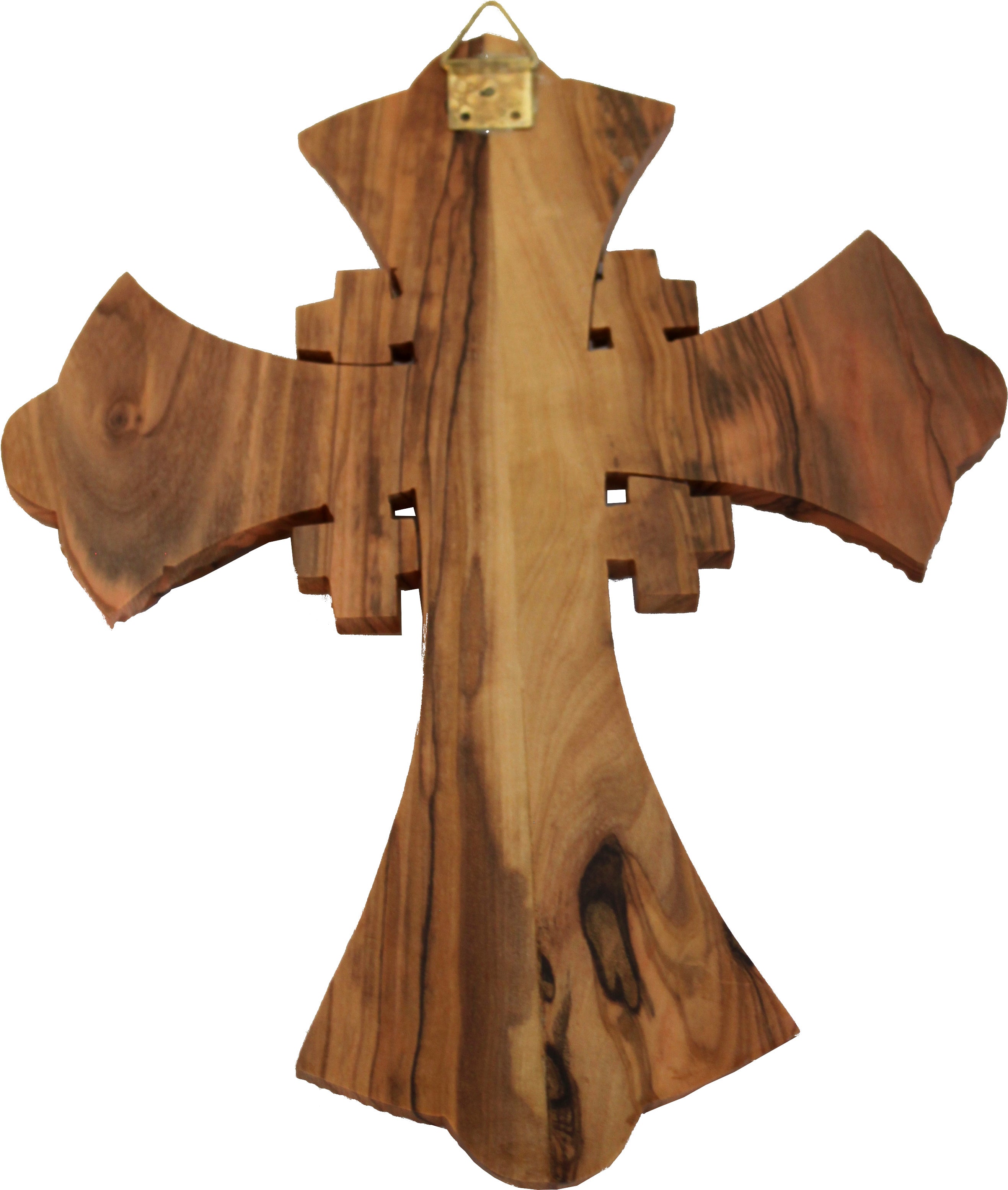 Two layers of olivewood Crucifix with Holy Land samples - Essences、mySite、topwebapps