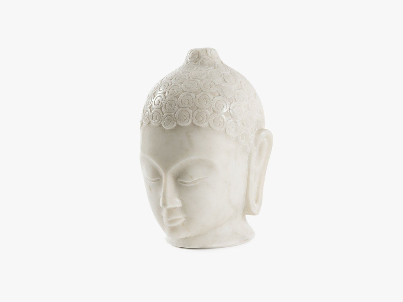 Buddha Head - White Marble (23cm)、mySite、topwebapps