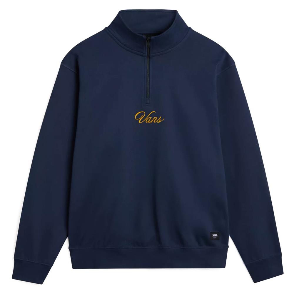  Vans Scripted Loose Fleece Quarter Zip Sweatshirt - Dress Blues、mySite、merchandisen