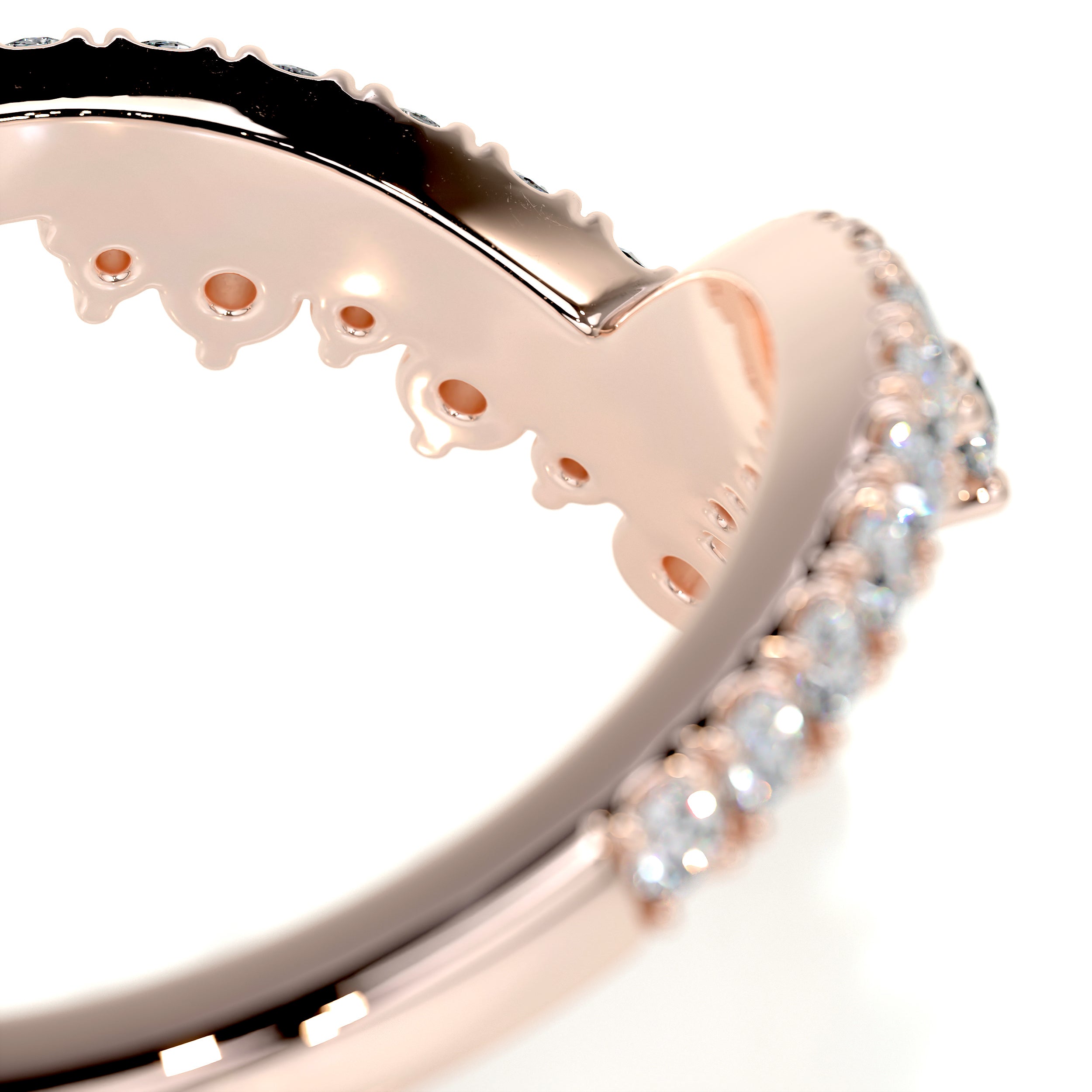 Mia Diamond Wedding Ring (0.50 Carat) -14K Rose Gold、mySite、hinf8tx79