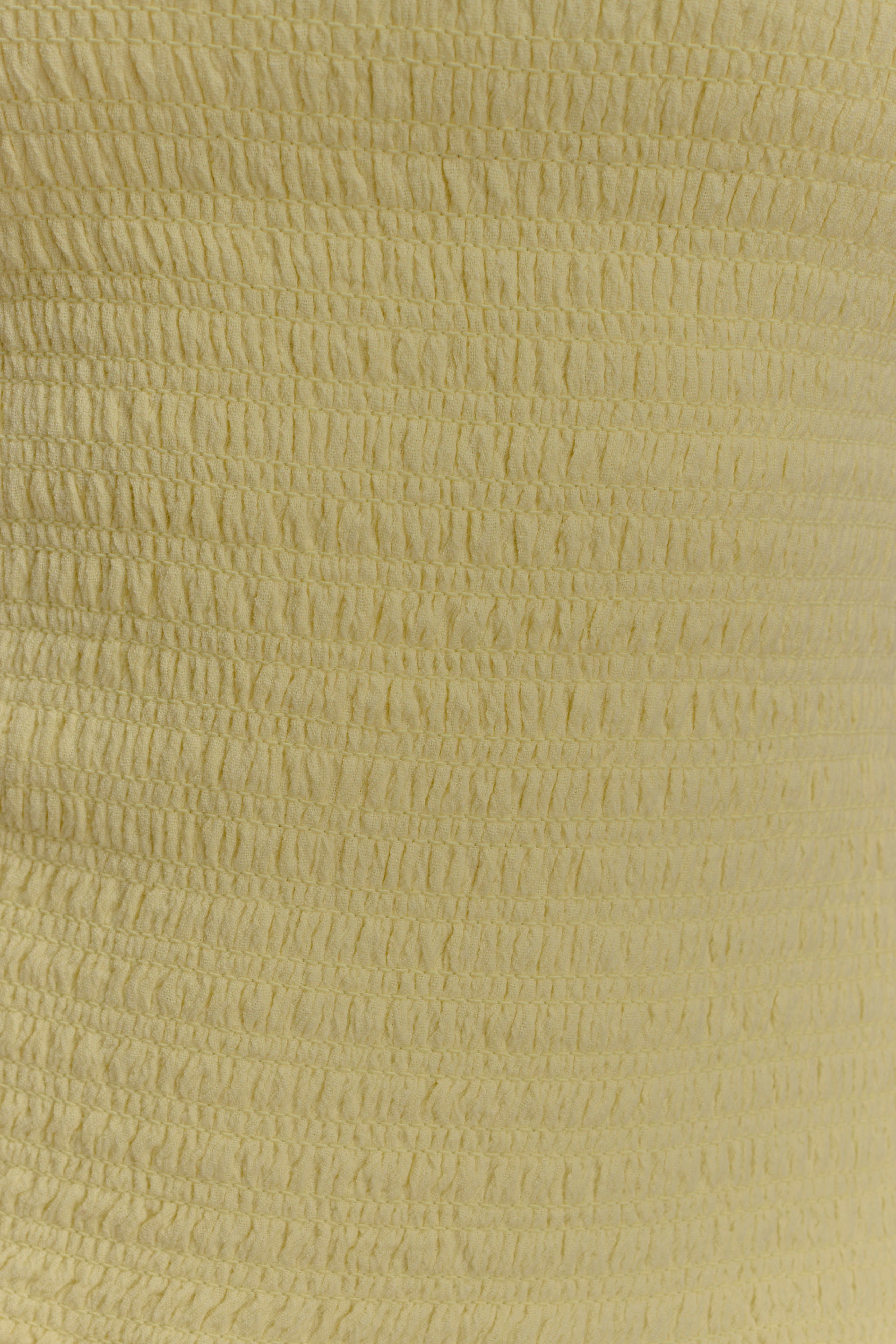 Maureen Cotton Shirring Maxi Dress - Lemon、mySite、solidvoid