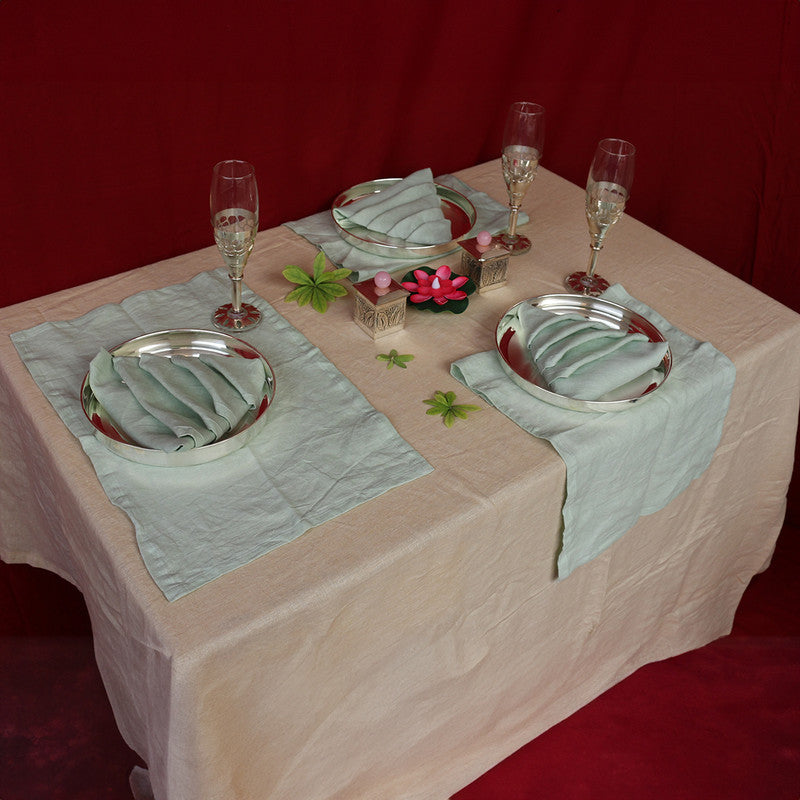 Pure Linen Table Mats | Set of 6 | Sage Green、mySite、camillekostekn