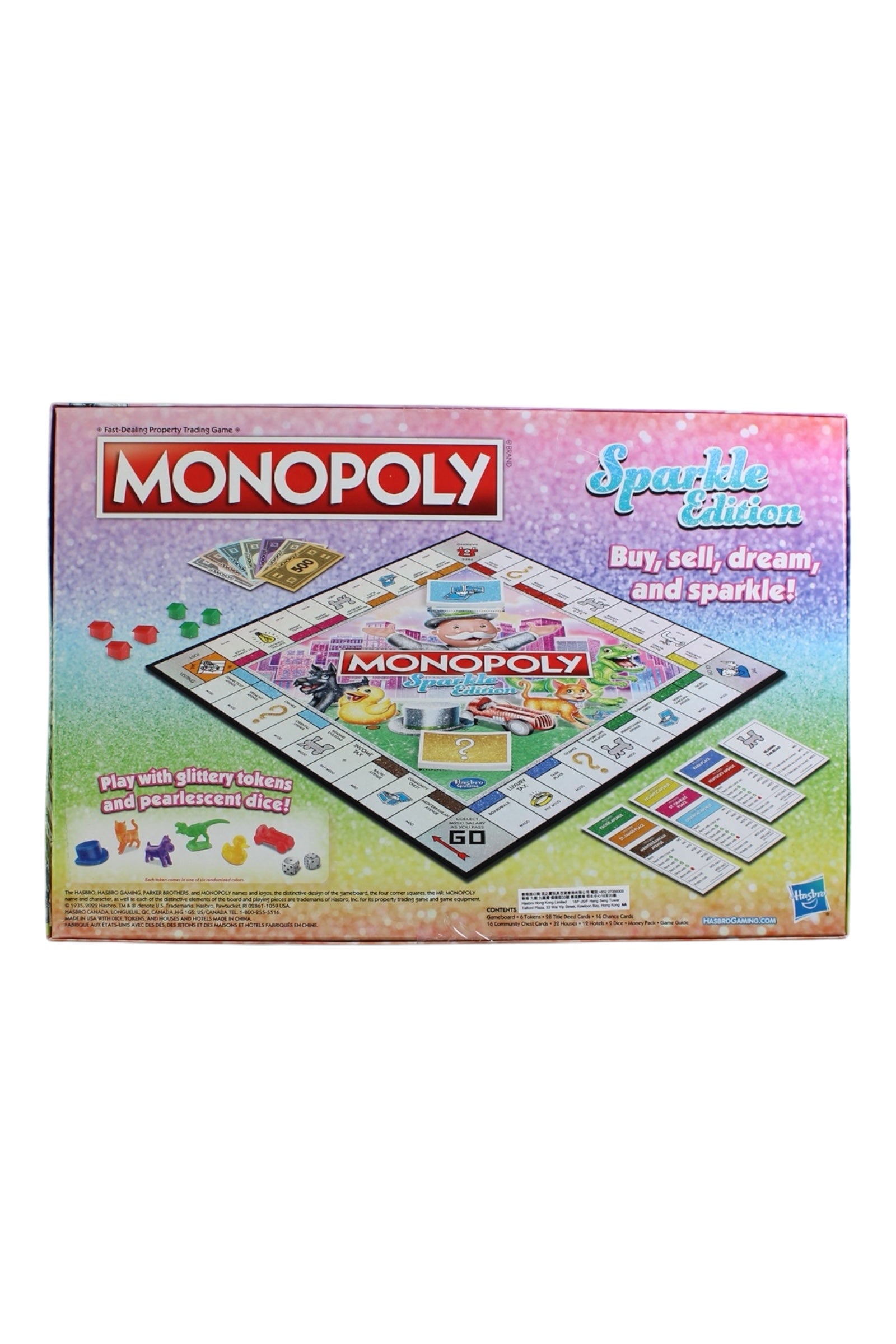Hasbro Monopoly Sparkle Edition Board Game O/S、mySite、g9winljtr