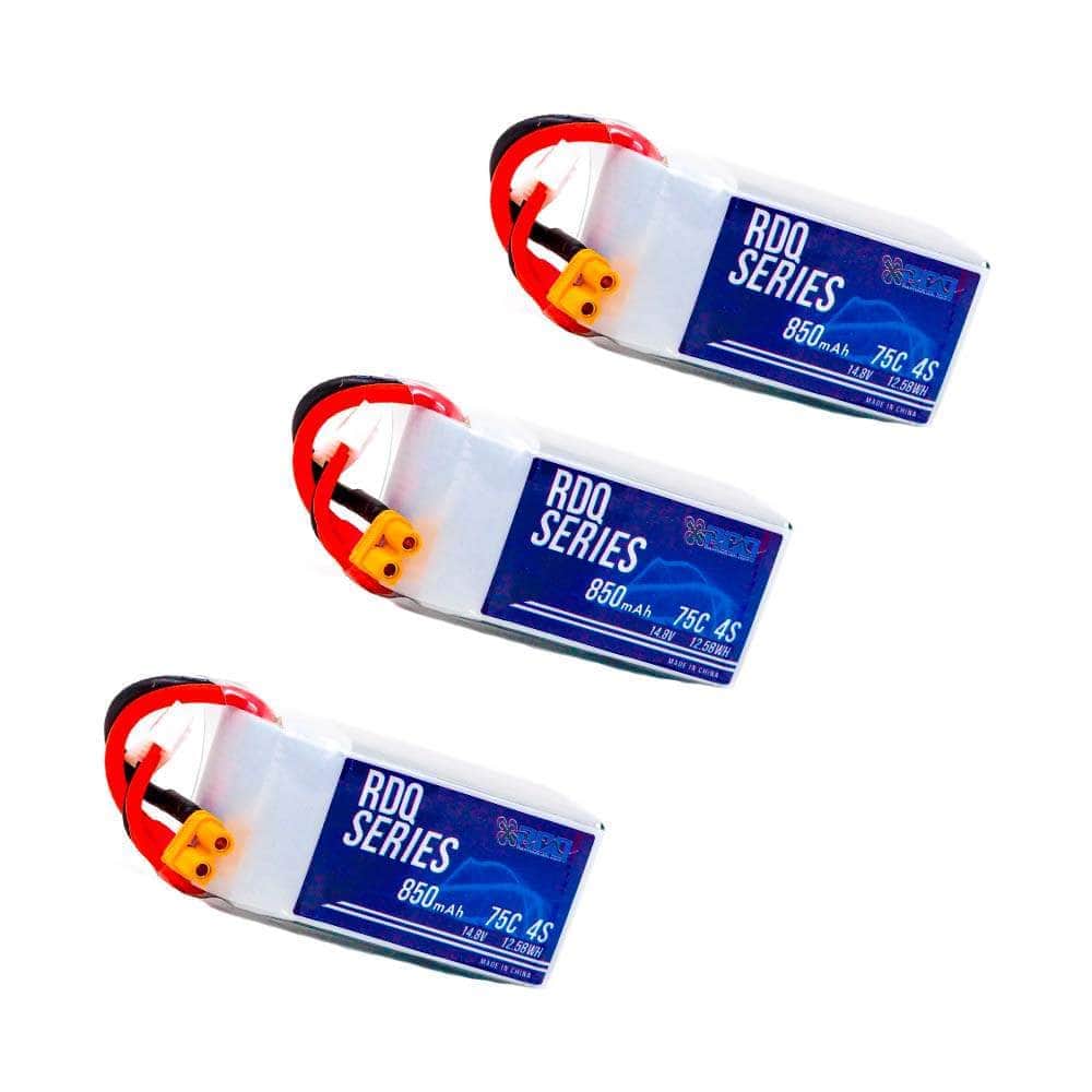  3 PACK of RDQ Series 14.8V 4S 850mAh 75C LiPo Micro Battery - XT30、mySite、merchandisen
