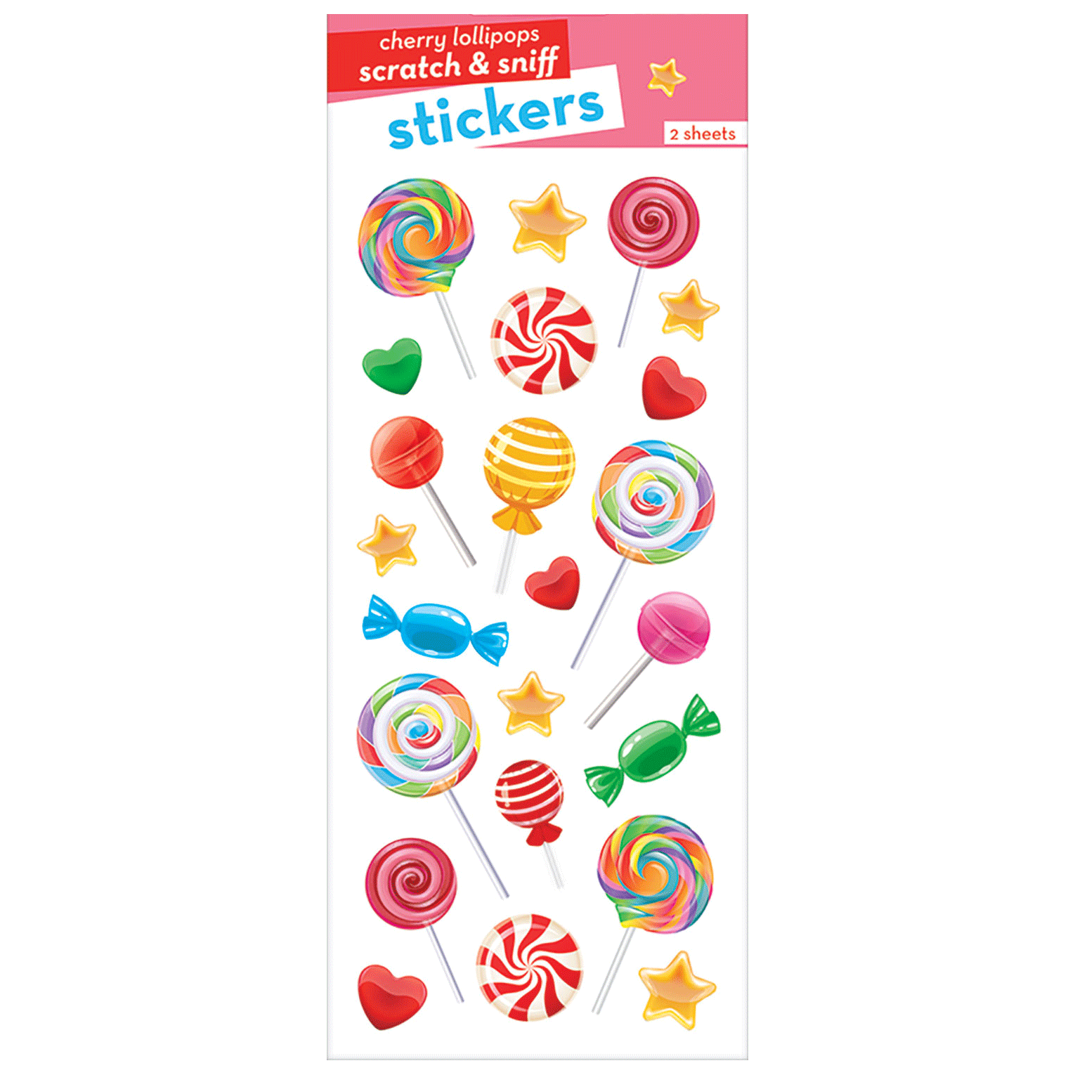  Cherry Lollipops Scratch & Sniff Stickers、mySite、ghnorth