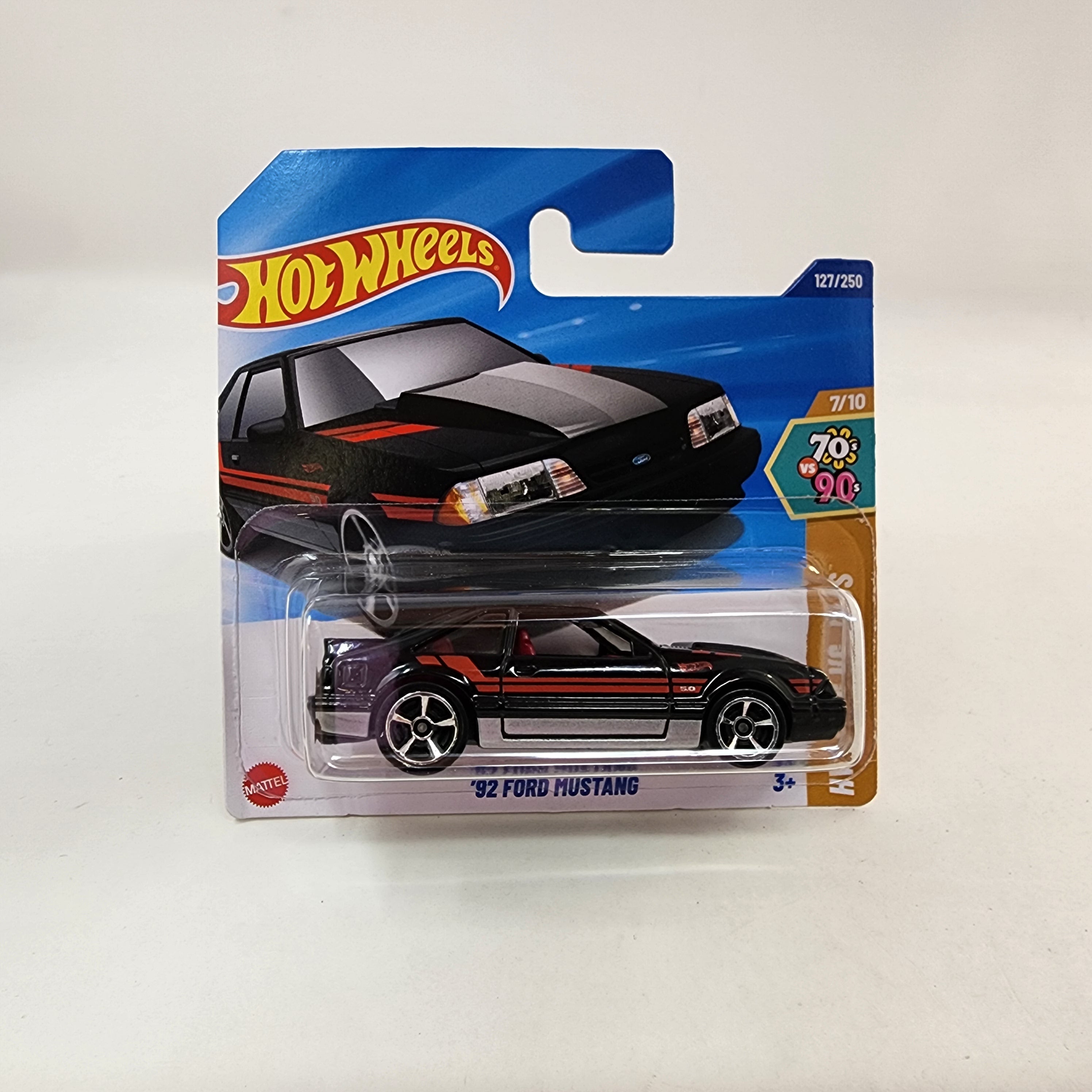 SHORT CARD * '92 Ford Mustang #127 * Black * 2025 Hot Wheels Case G、mySite、hgirdovlk