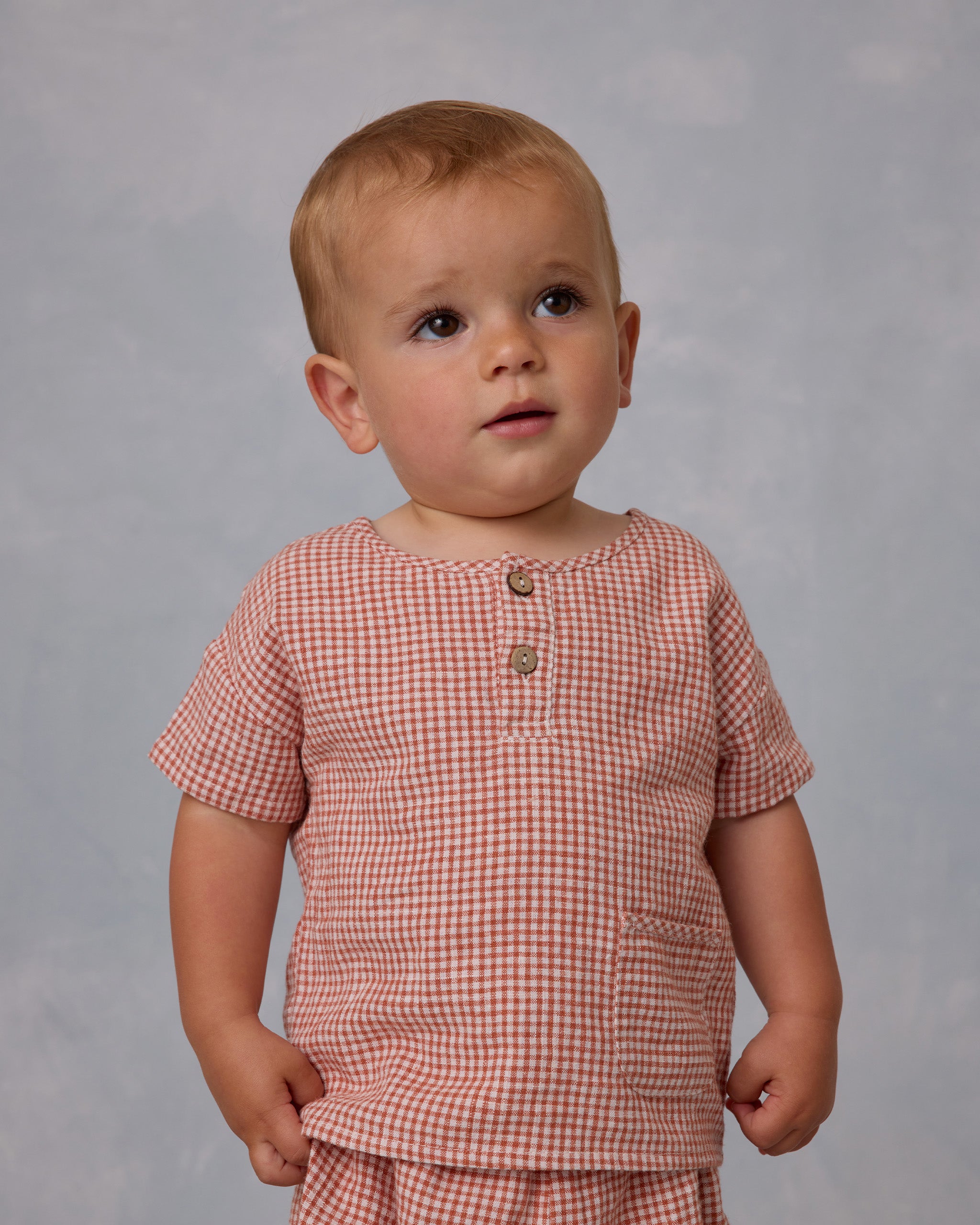  Woven Henley Tee || Poppy Gingham、mySite、layawaytickets