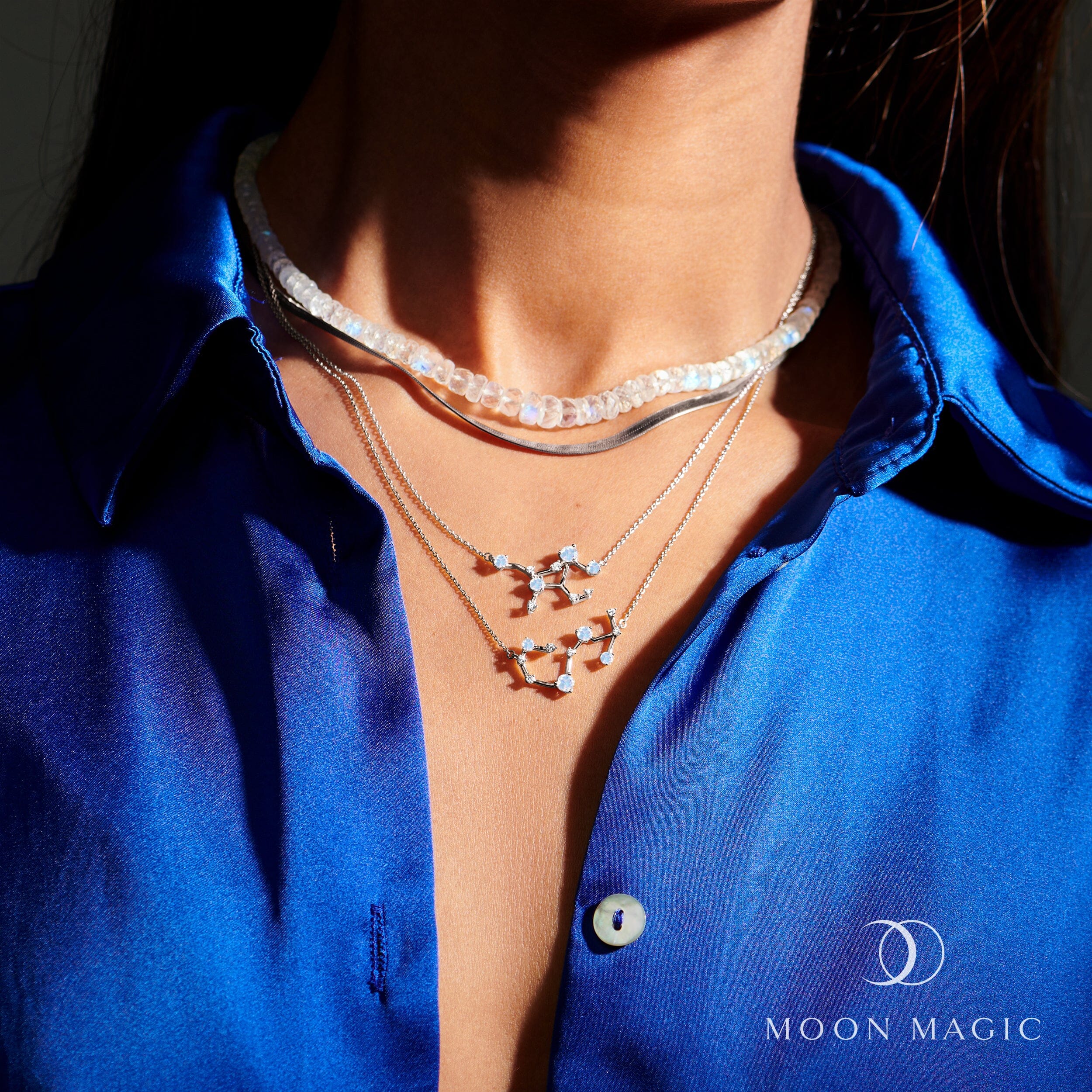 Moonstone Necklace - Scorpio Zodiac Constellation、mySite、hinf8tx79