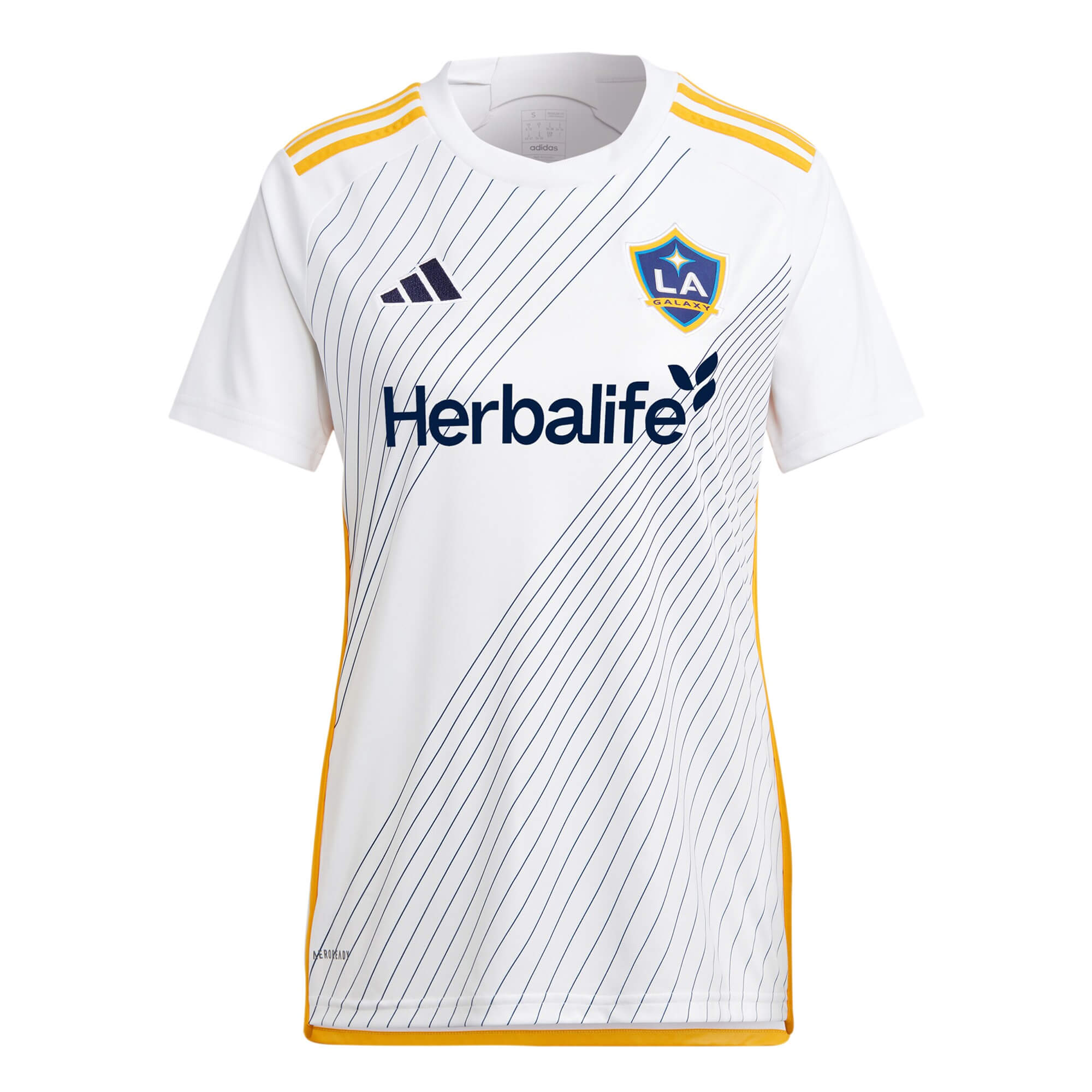 adidas Women's LA Galaxy 2024/25 Home Jersey White/Blue、mySite、noshort