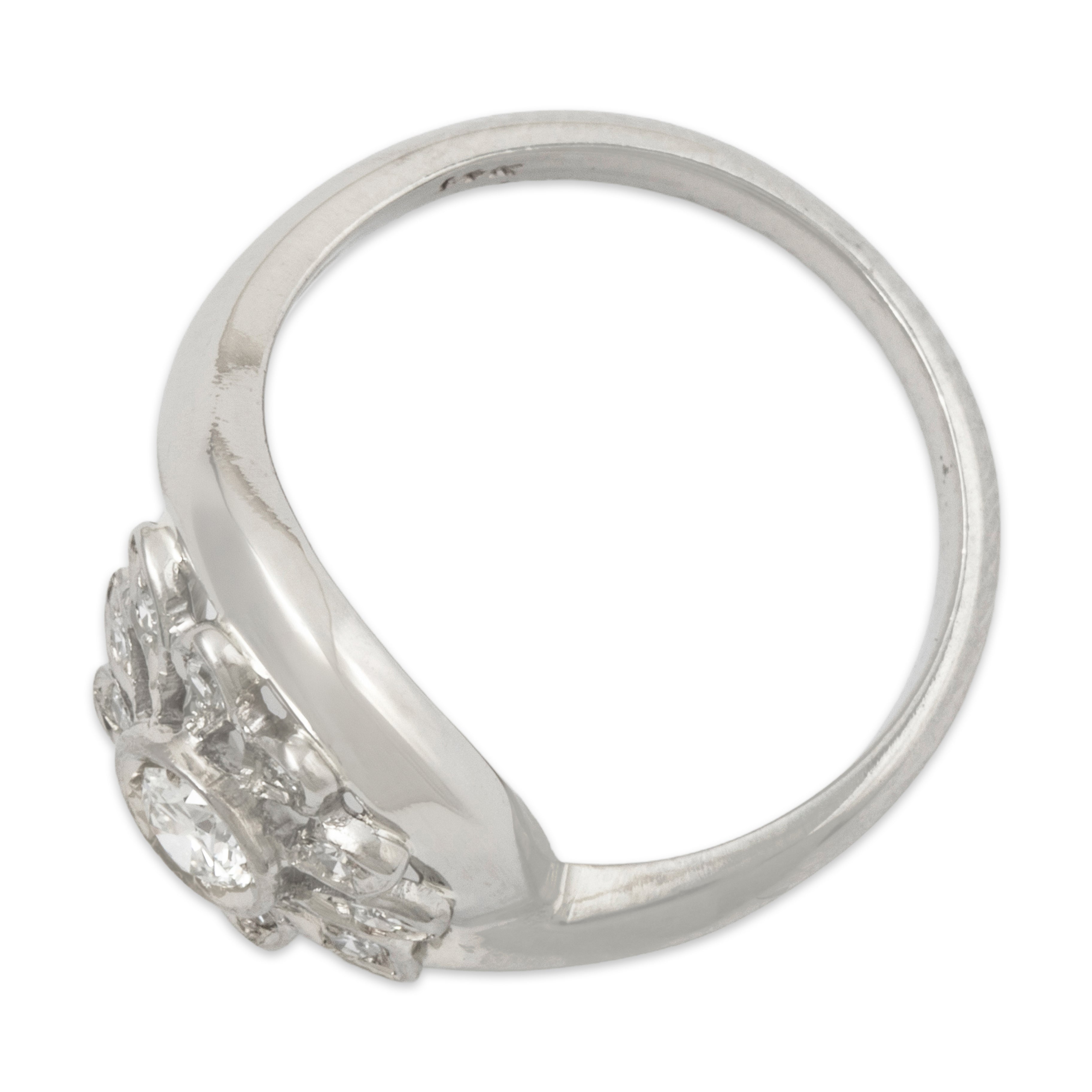 Vintage 14k White Gold .27cttw Diamond Carousel of Lights Ring 6.00、mySite、hinf8tx79