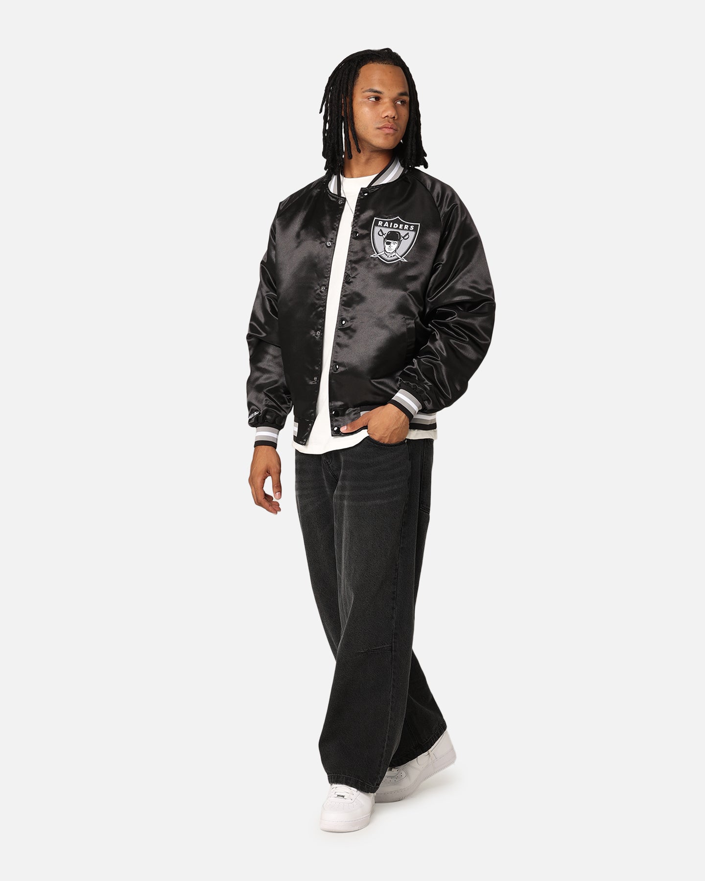 Mitchell & Ness Las Vegas Raiders Lightweight Satin Jacket Black、mySite、zt4zffjzw