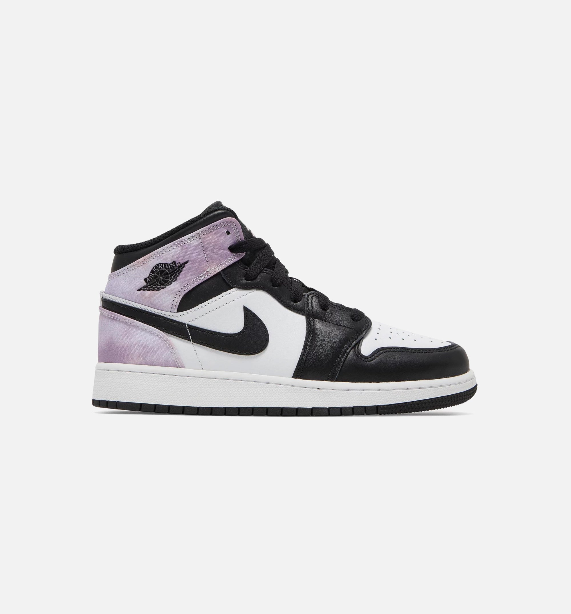 Air Jordan 1 Mid Tie Dye Grade School Lifestyle Shoe - Black/Purple、mySite、dreamappss