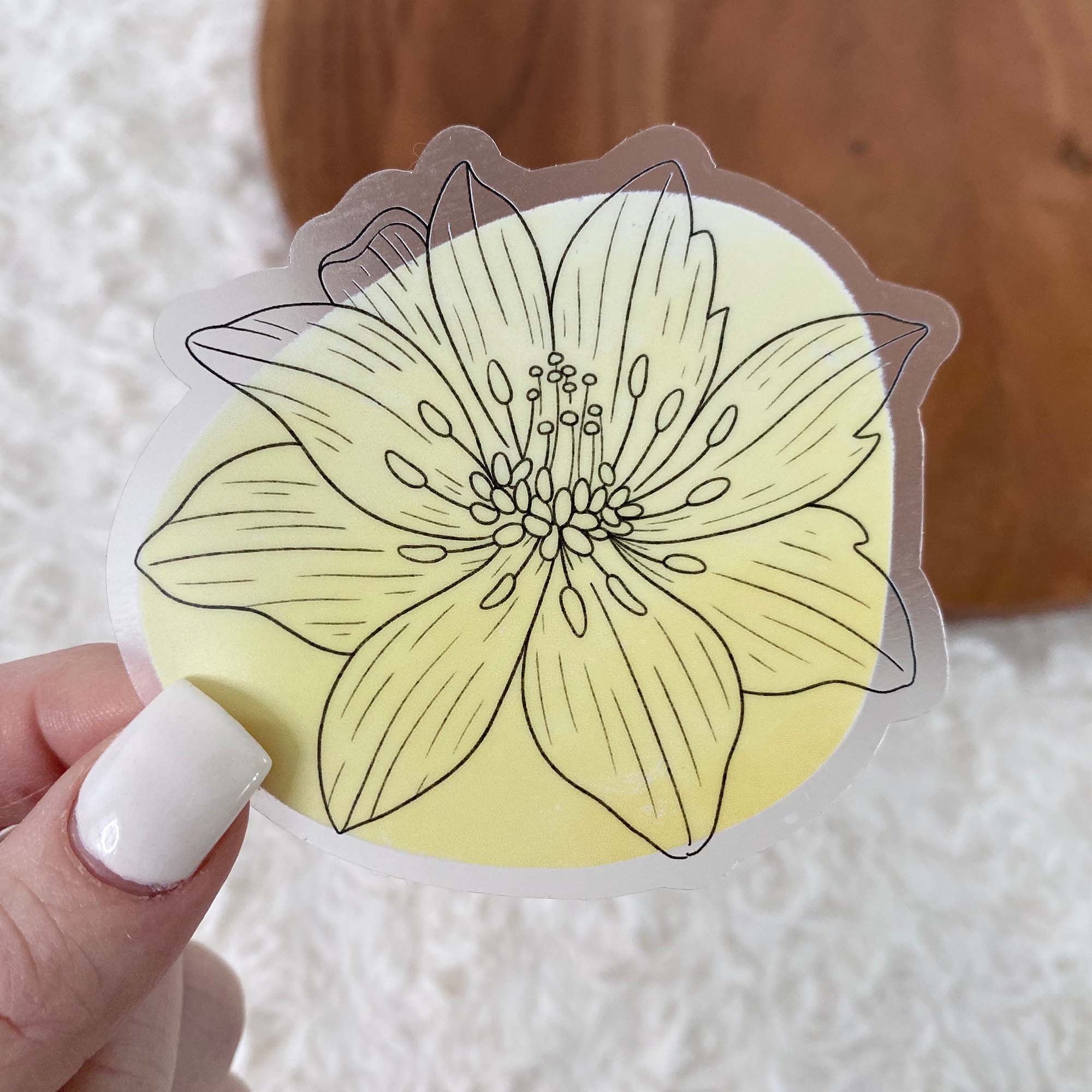  Yellowbird Magnolia Abstract - Clear Sticker、mySite、elrpsem3k