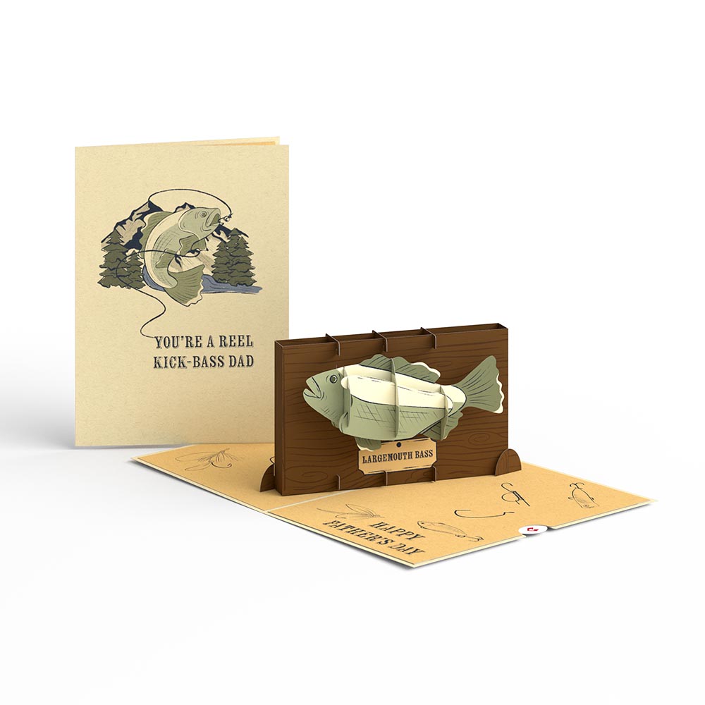 Kick-Bass Dad Father's Day Pop-Up Card & Bouquet Bundle、mySite、solidvoid