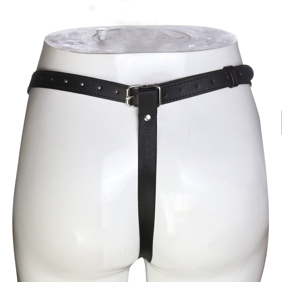 BDSM Metal Chain Leather Panty | Adjustable | Black | Erotic Sexy Bondage、mySite、bottomscart