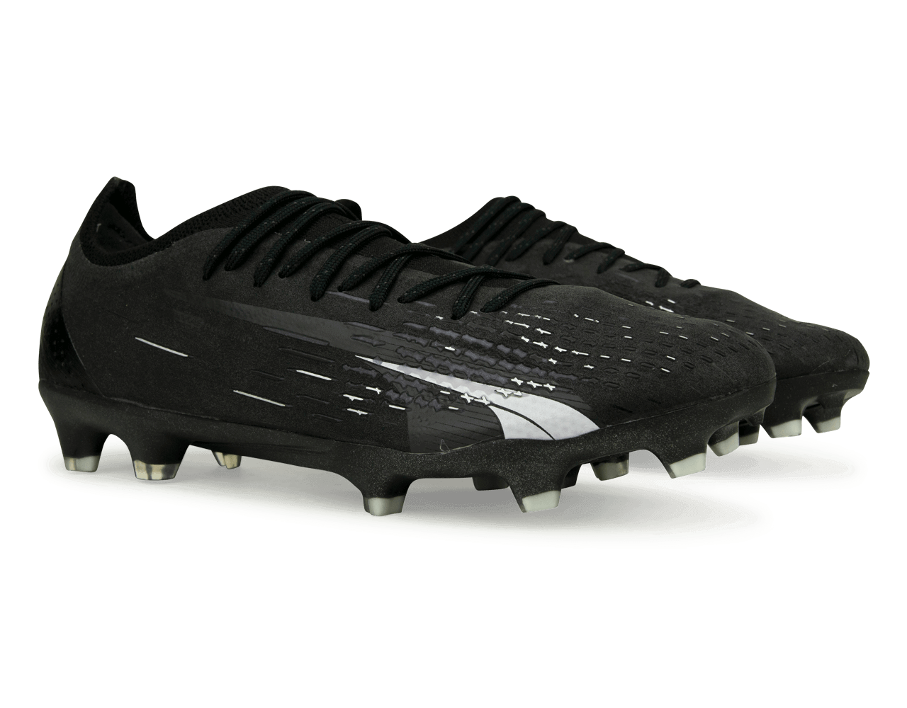 PUMA Men's Ultra Ultimate FG/AG Black/White、mySite、noshort