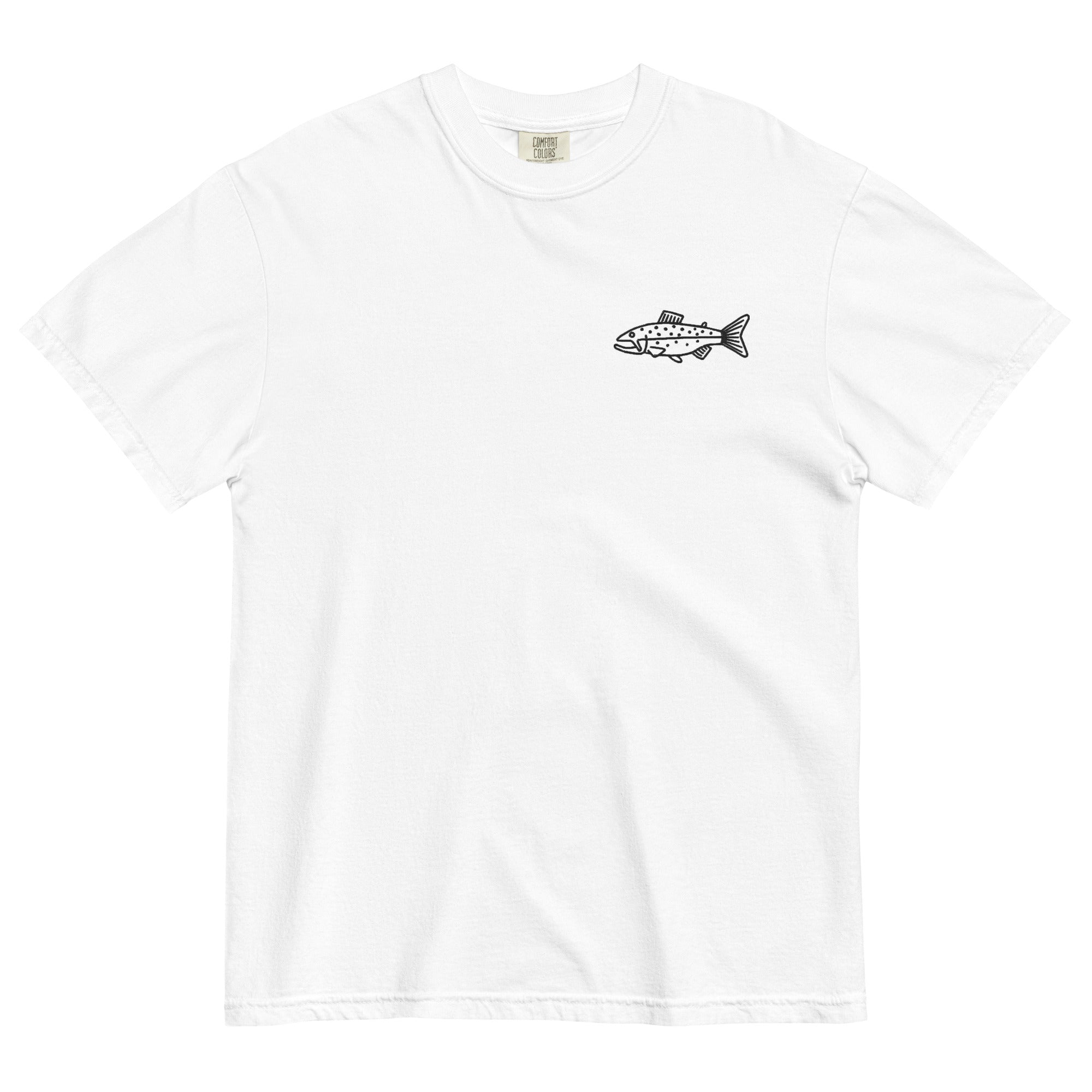 Fish Doodle Embroidered T Shirt、mySite、solidvoid