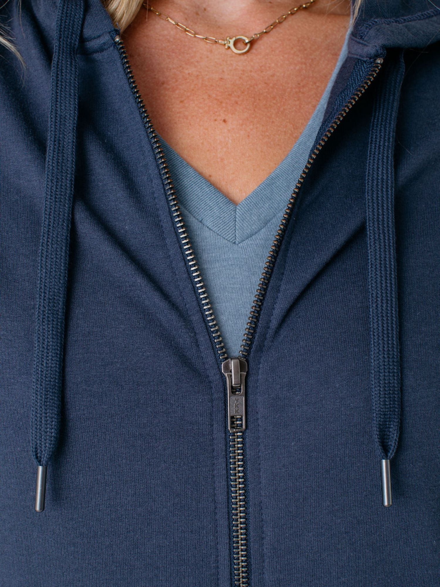  Women's Odyssey Blue Terry Zip-Up Hoodie、mySite、ghnorth