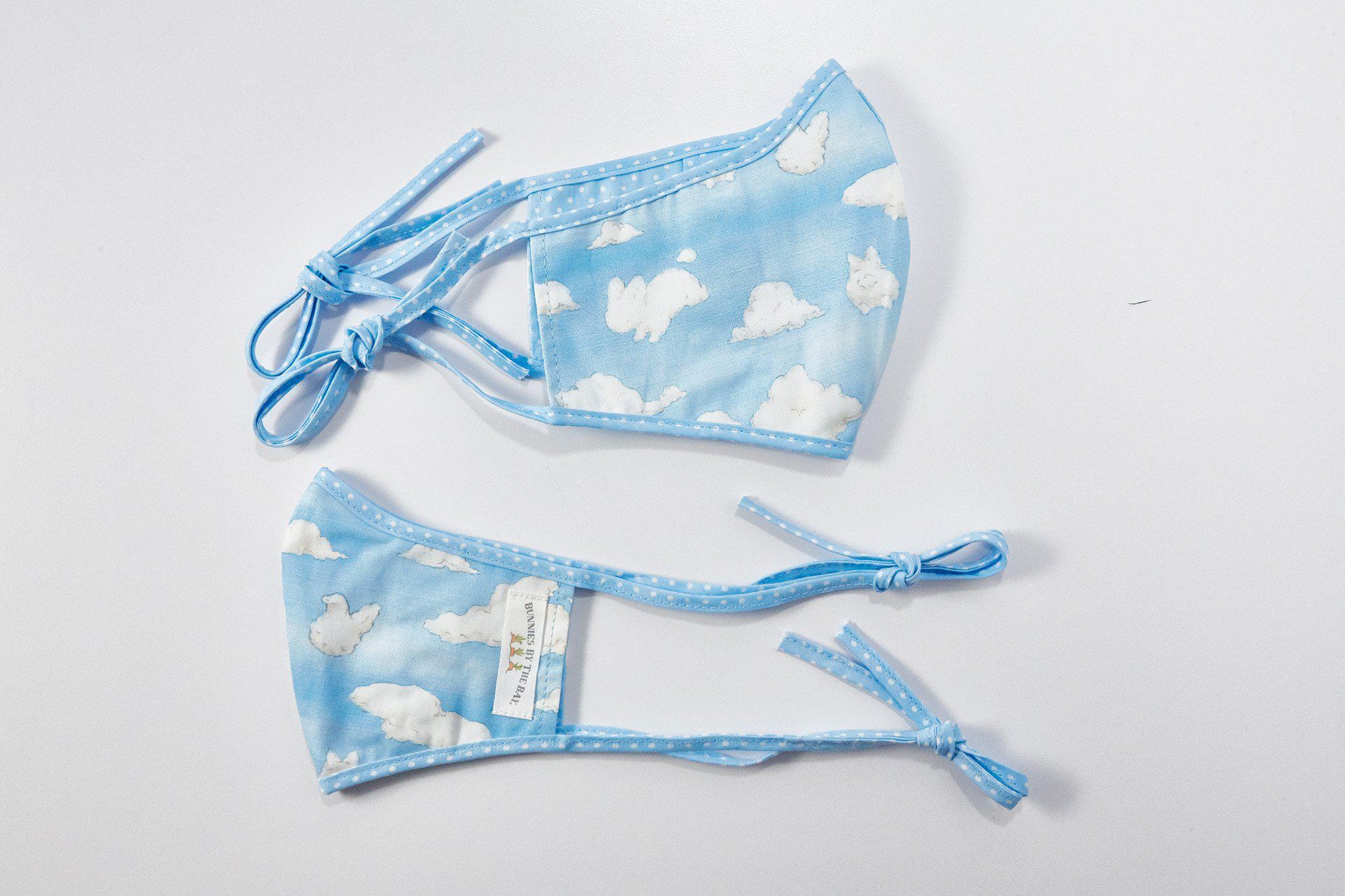 RETIRED - Bunny Clouds Cloth Face Mask for Adults and Kids、mySite、g9winljtr