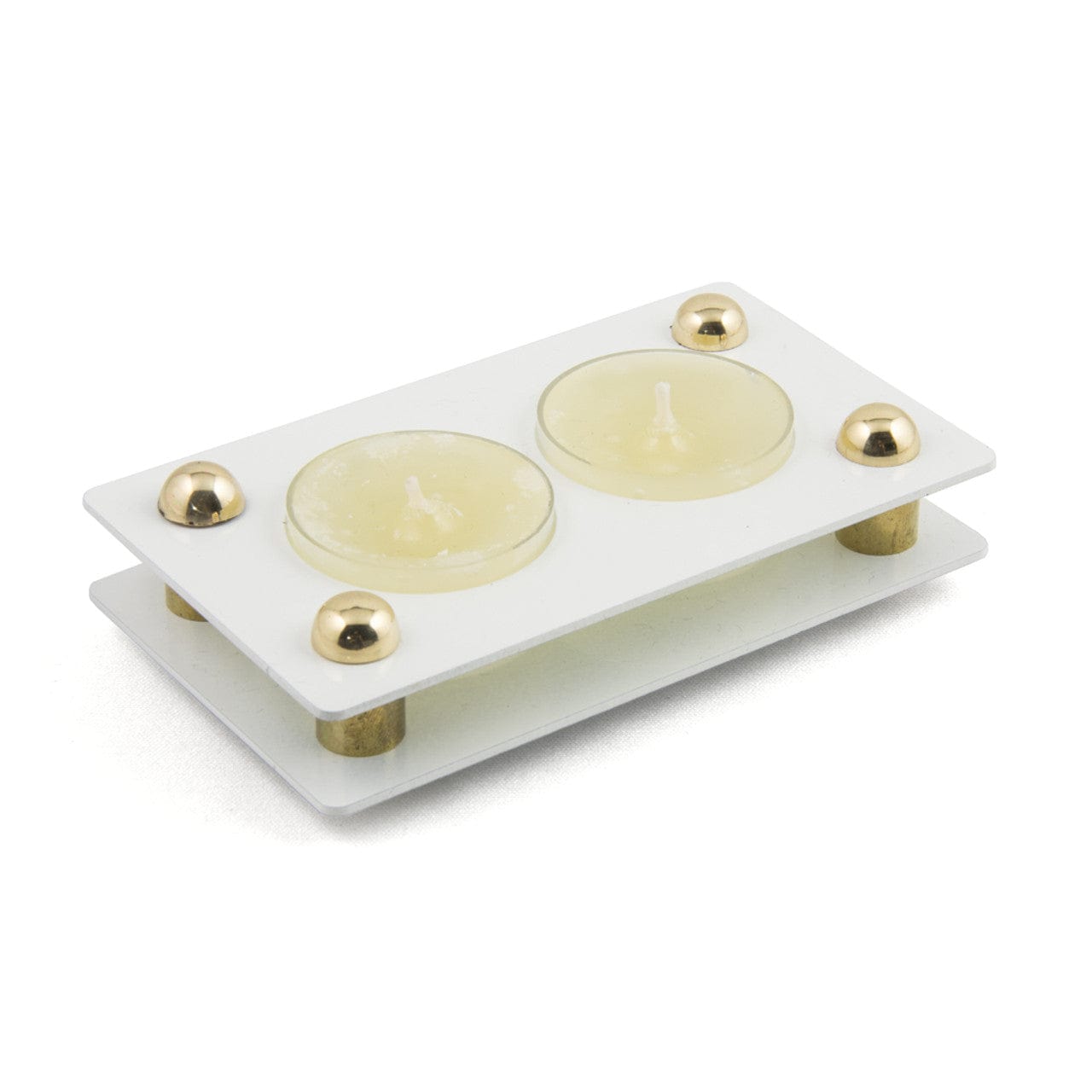 Double Tea Light Shabbat Candle Holder by Joy Stember - (Pink, White or Purple)、mySite、topwebapps