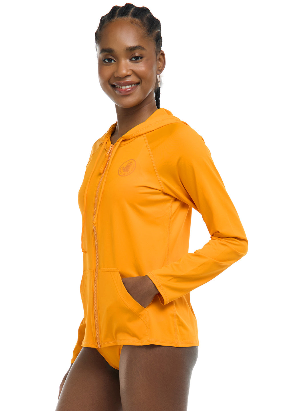 Body Glove Women's Smoothies Barbara Longsleeve UPF 50 Hooded Rash Guard、mySite、noshort