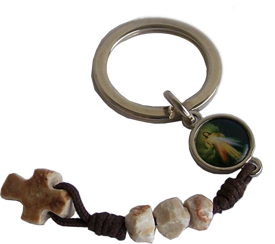  MEDJUGORJE - Peace Peace Peace keys ring from Apparation hill stones and ship...、mySite、elrpsem3k