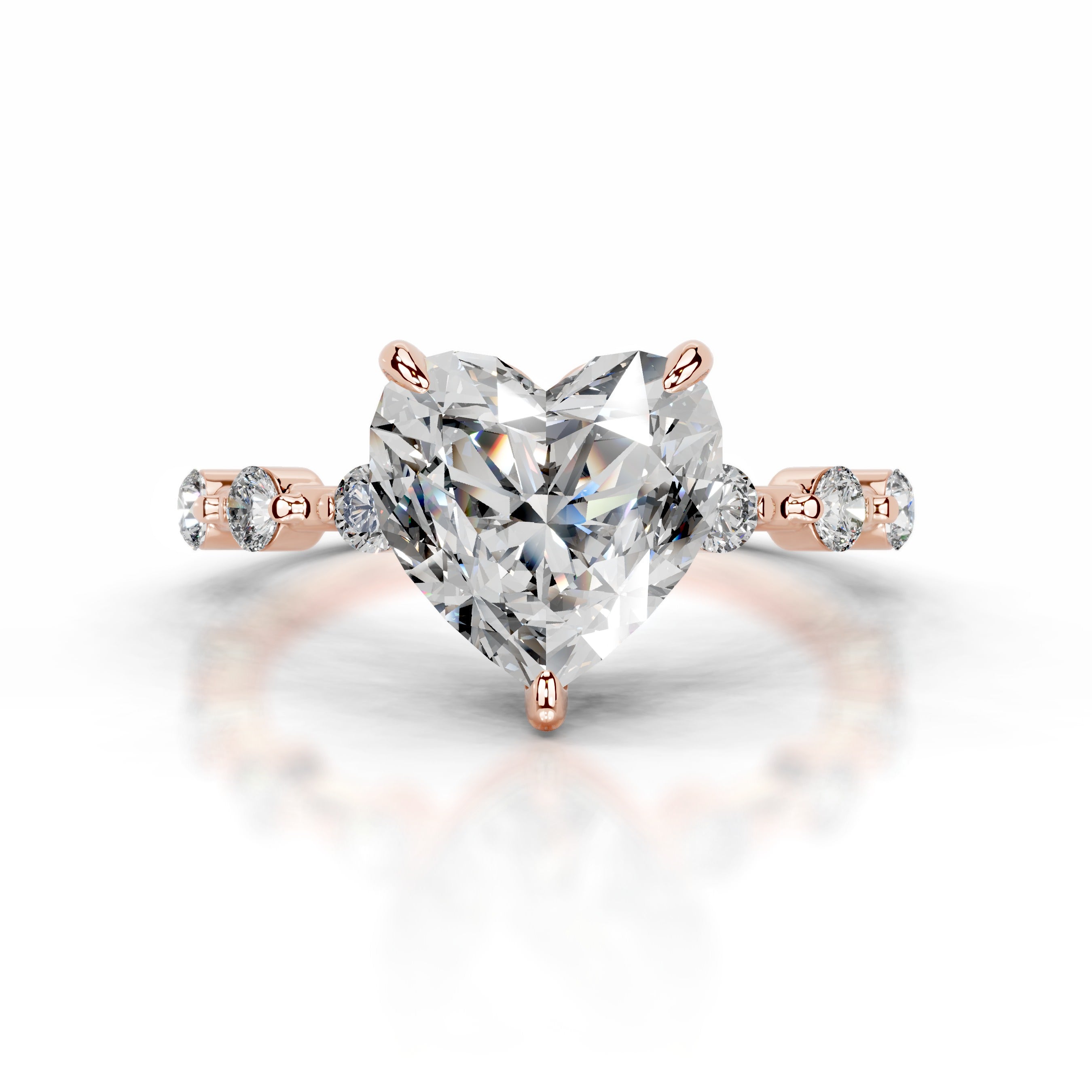 Bell Diamond Engagement Ring - 14K Rose Gold、mySite、hinf8tx79