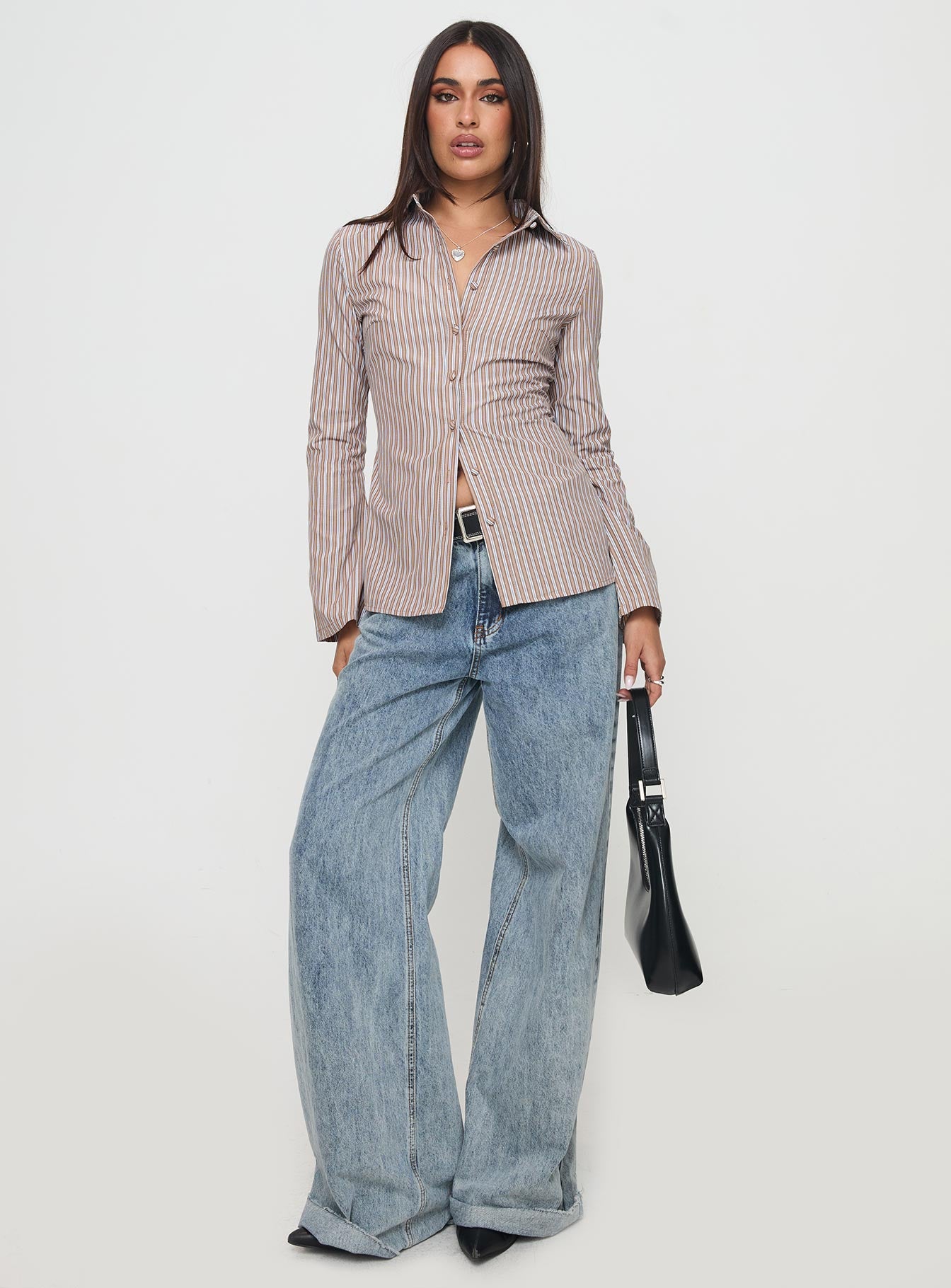 Run The World Top Brown Stripe、mySite、solidvoid