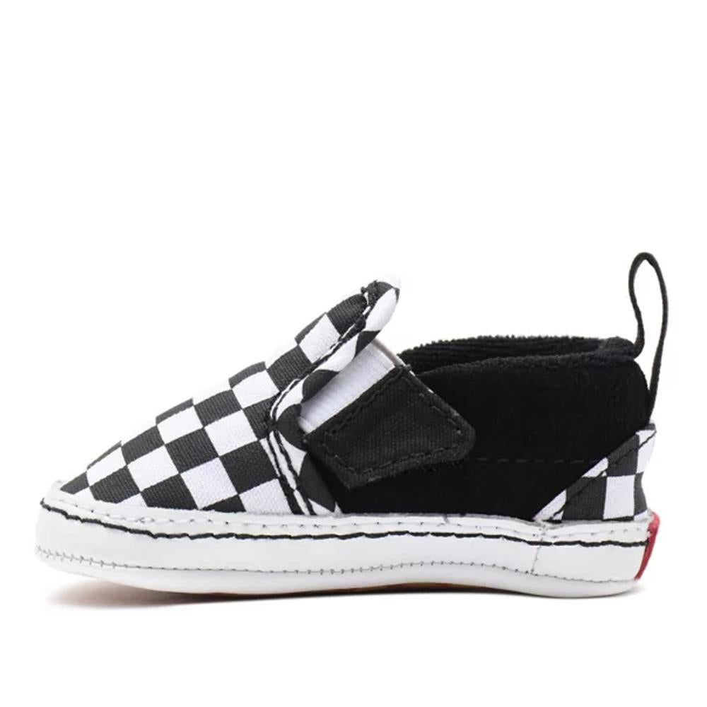  Vans Infant Slip-On V Checker Crib Shoes (0-1 Year) - Black/True White、mySite、merchandisen