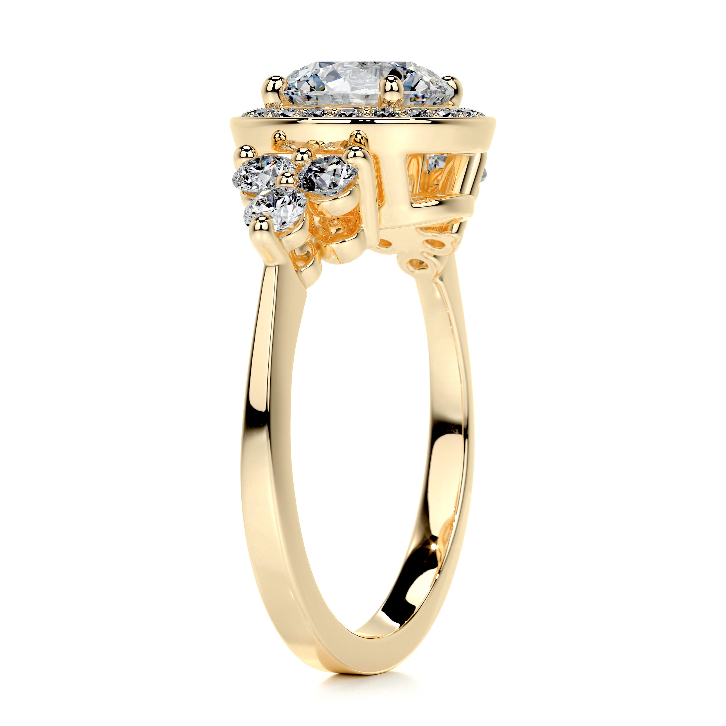 Ivy Vintage Diamond Engagement Ring -18K Yellow Gold、mySite、hinf8tx79