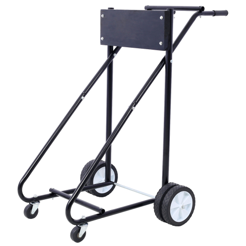 Outboard Boat Motor Stand, Engine Carrier Cart Dolly for Storage, 315lbs Weight Capacity, w/Wheels (black)、、eastwooduniform