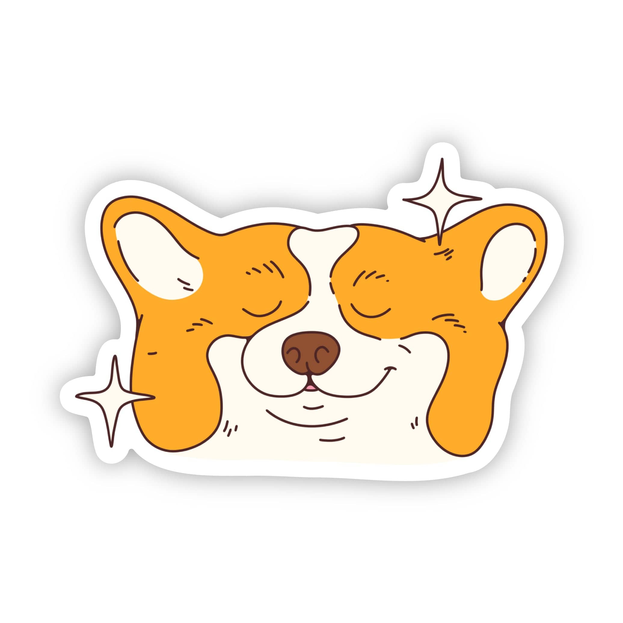  Smiling Corgi Dog Sticker、mySite、elrpsem3k