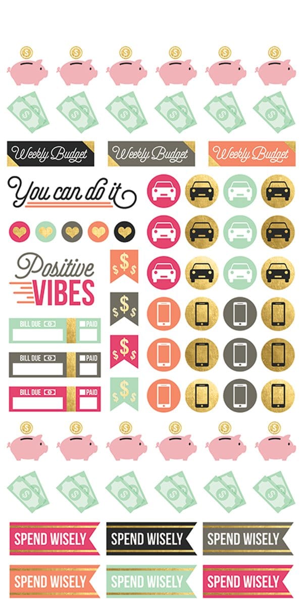  Planner Stickers - Budgeting、mySite、ghnorth