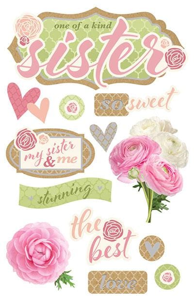  Scrapbook Stickers - 3D Sisters、mySite、ghnorth