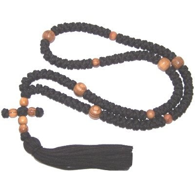 Holy Land Market Knotted wool chotki Rosary - Komvoschinia (KomvoskEni) with olive wood beads、mySite、topwebapps