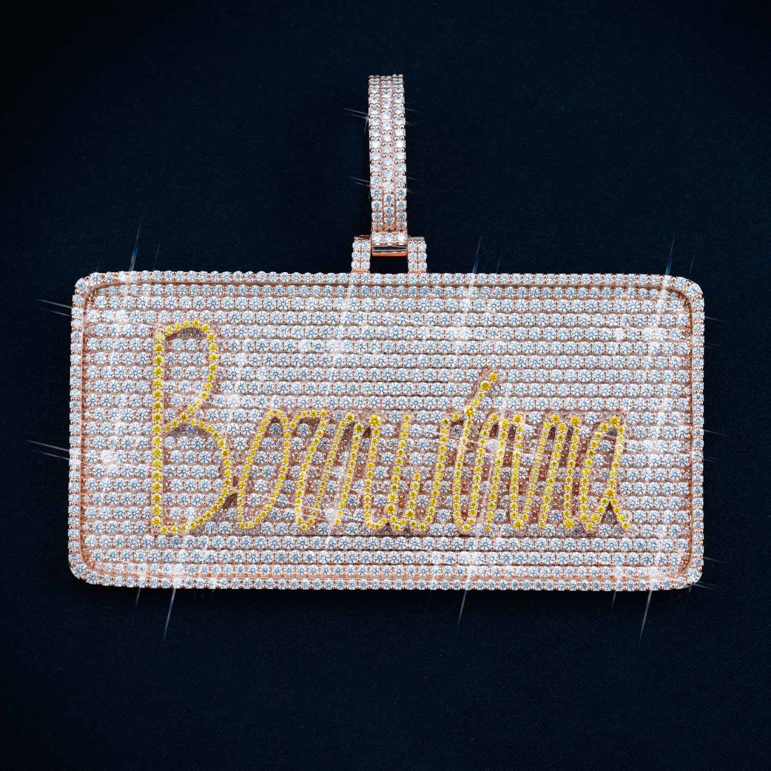 Born Winna Custom Moissanite Pendant 14K Gold、mySite、hinf8tx79