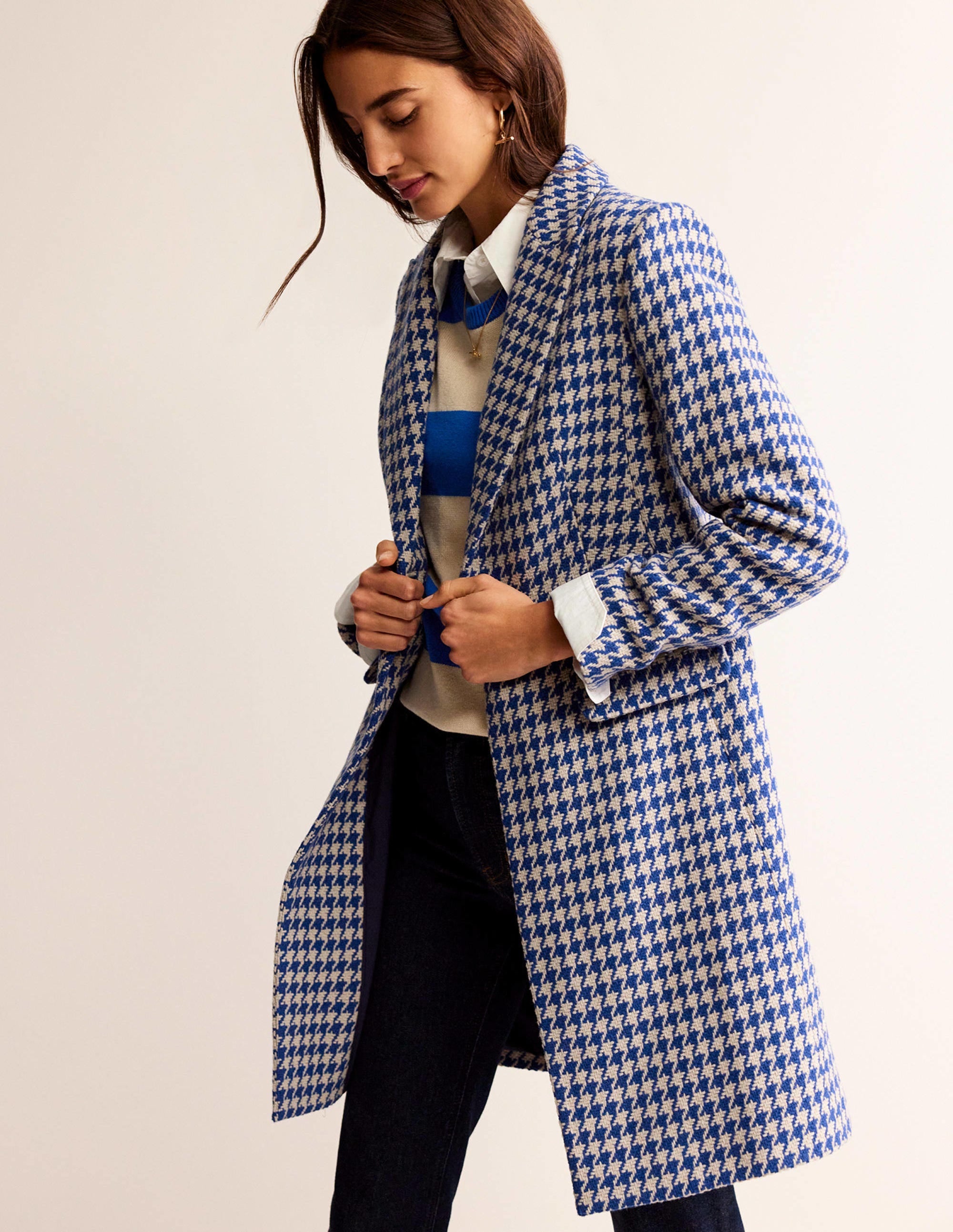  Canterbury Interest Coat-Blue and Ivory Dogstooth、mySite、ashleygrahame