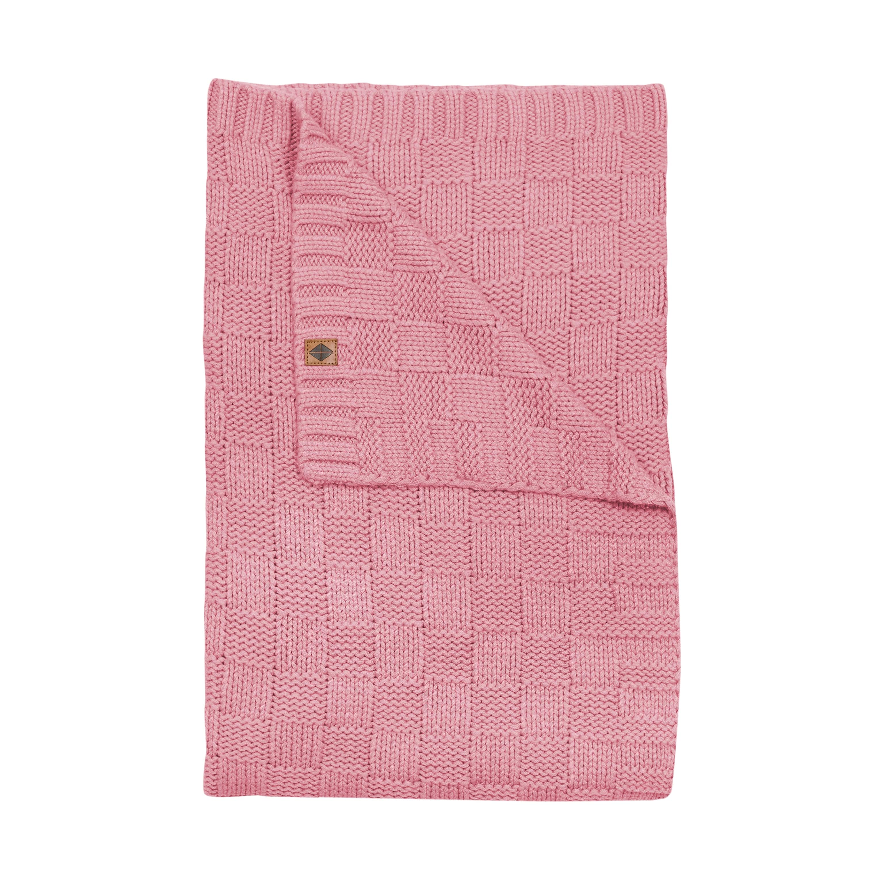  Chunky Knit Basket Weave Toddler Blanket in Apple Blossom、mySite、layawaytickets