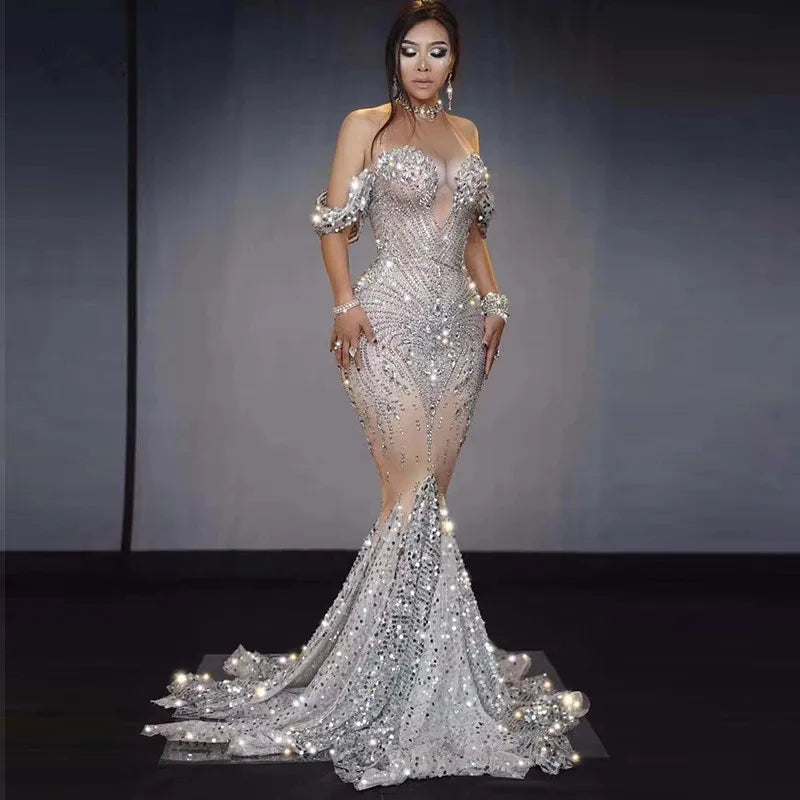  Celina Silver Jewelled Gown、mySite、merchandisen