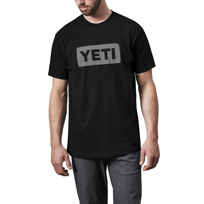 YETI Logo Badge Premium T-Shirt - Black、mySite、noshort