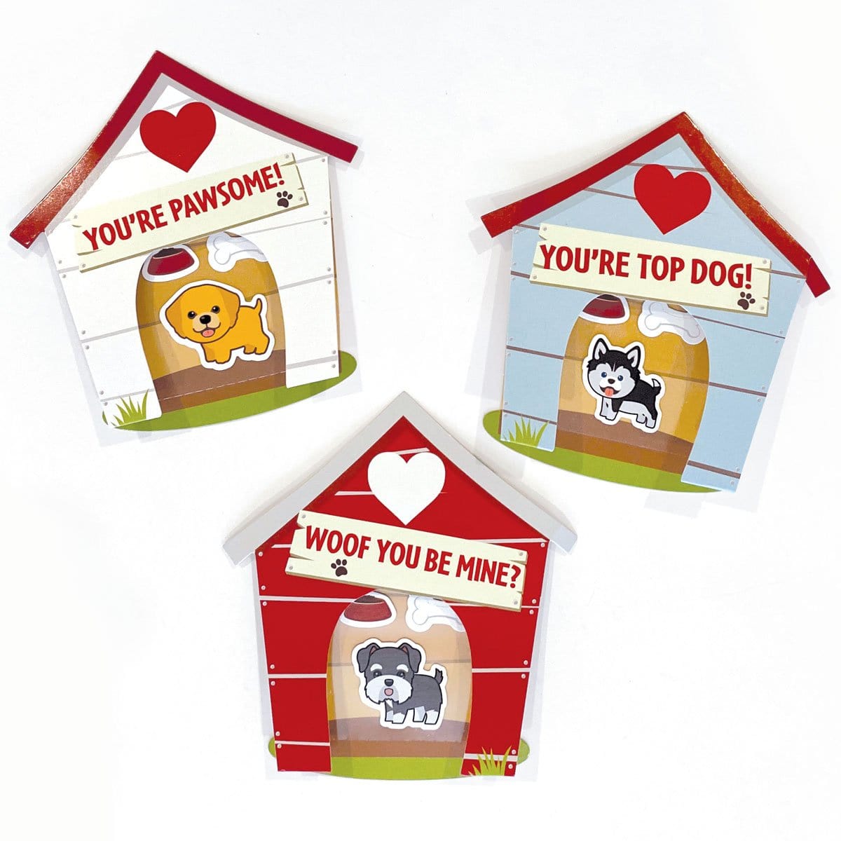 Valentine Cards Set - Dog House、mySite、ghnorth