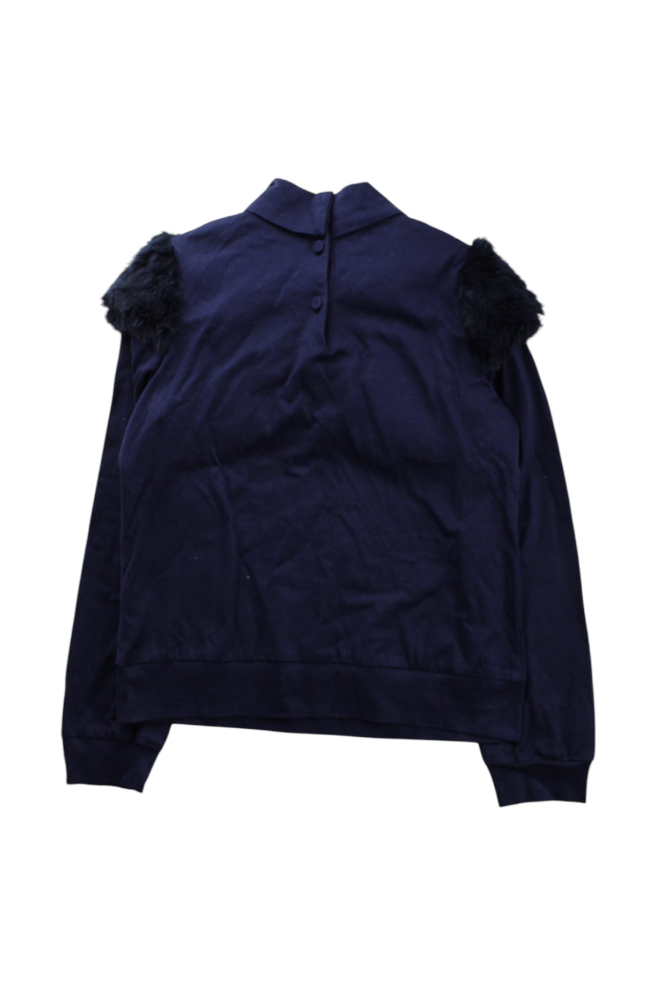 Nicholas & Bears Crewneck Fur Accent Sweatshirt 10Y、mySite、g9winljtr