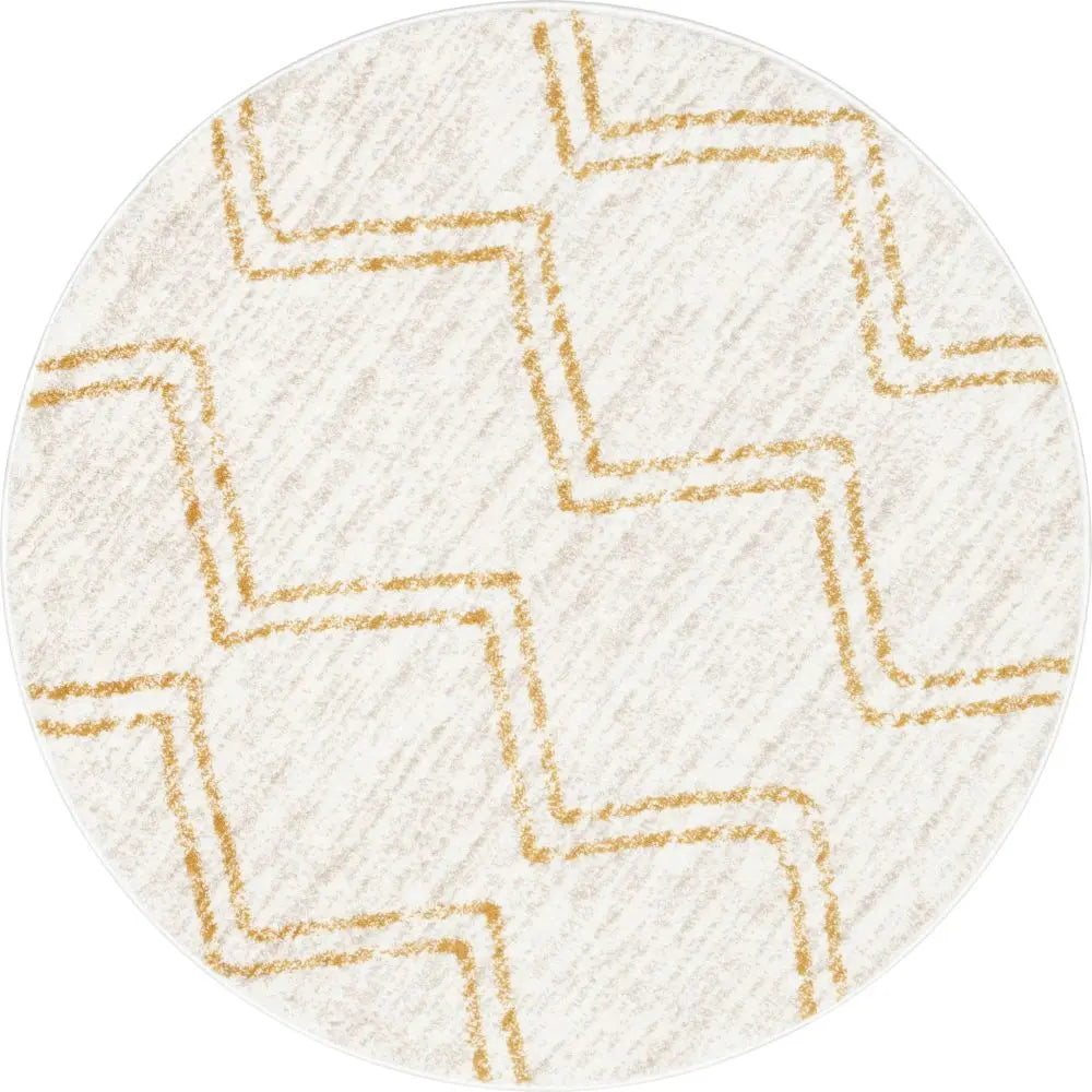 Reeve Modern Chevron Zig-Zag Yellow Ivory Kids Rug、mySite、gigharbornorthrealestate