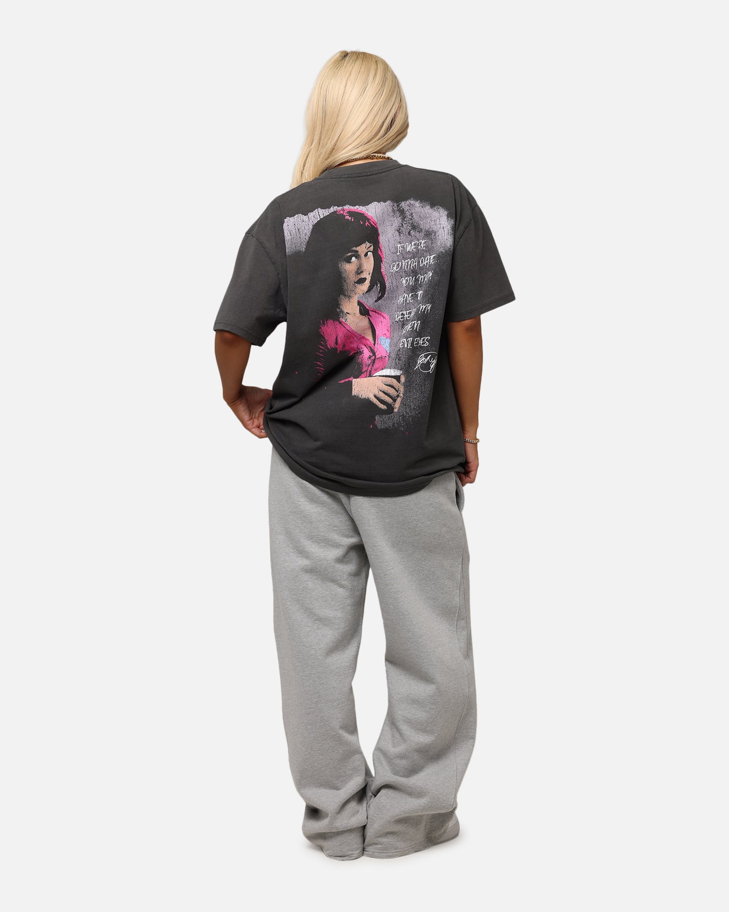 American Thrift X Scott Pilgrim Ramona & Scott Heavy T-Shirt Black Wash、mySite、zt4zffjzw