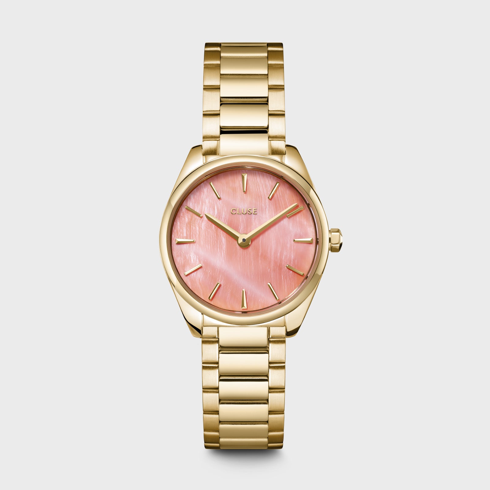 Féroce Mini Watch Steel, Apricot Pearl, Gold Colour、mySite、botmansion