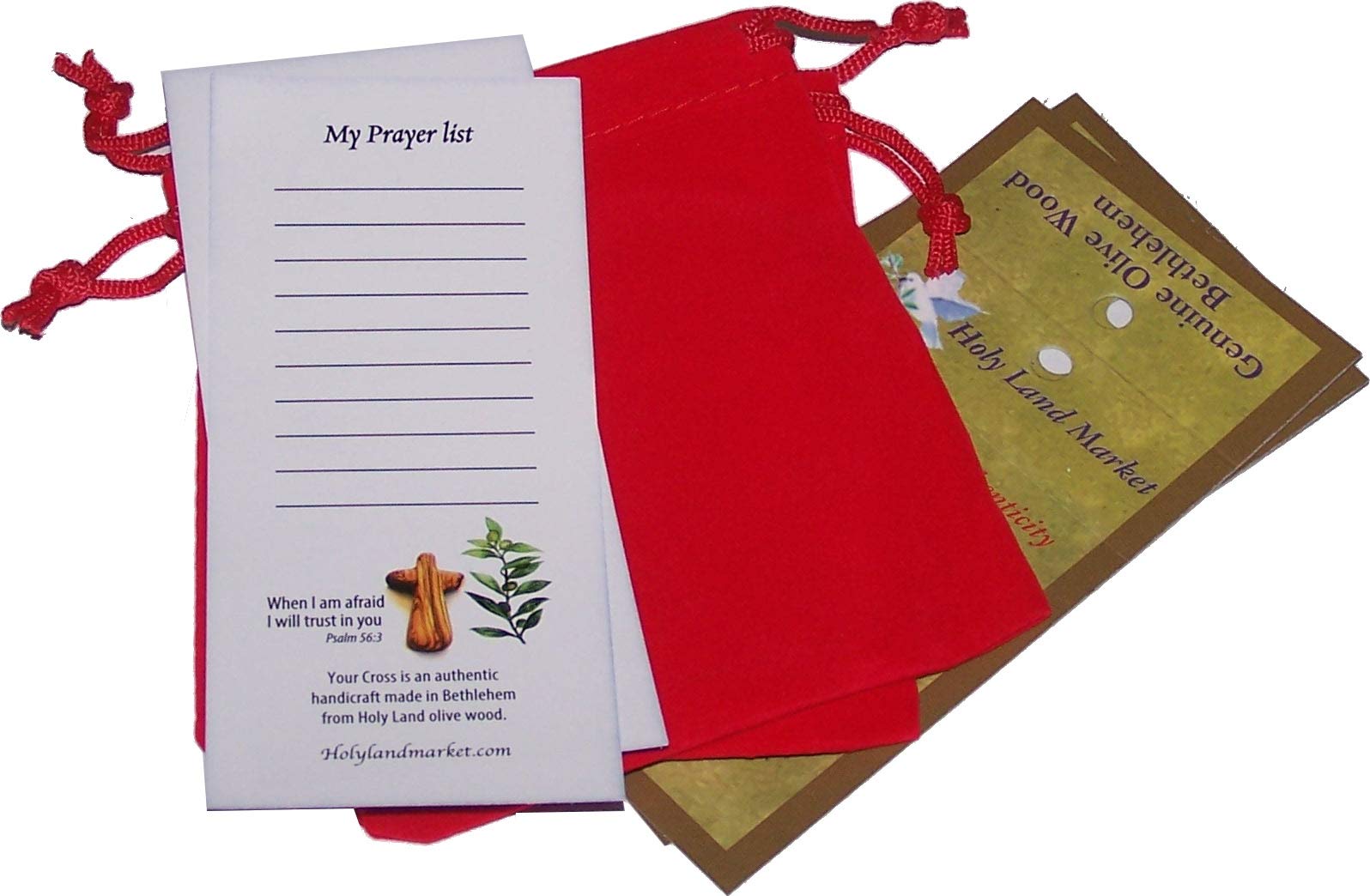 Holy Land Market Gift Package Includes Comfort Cross with Gift Box and Two certificates and Velvet Bag、mySite、topwebapps